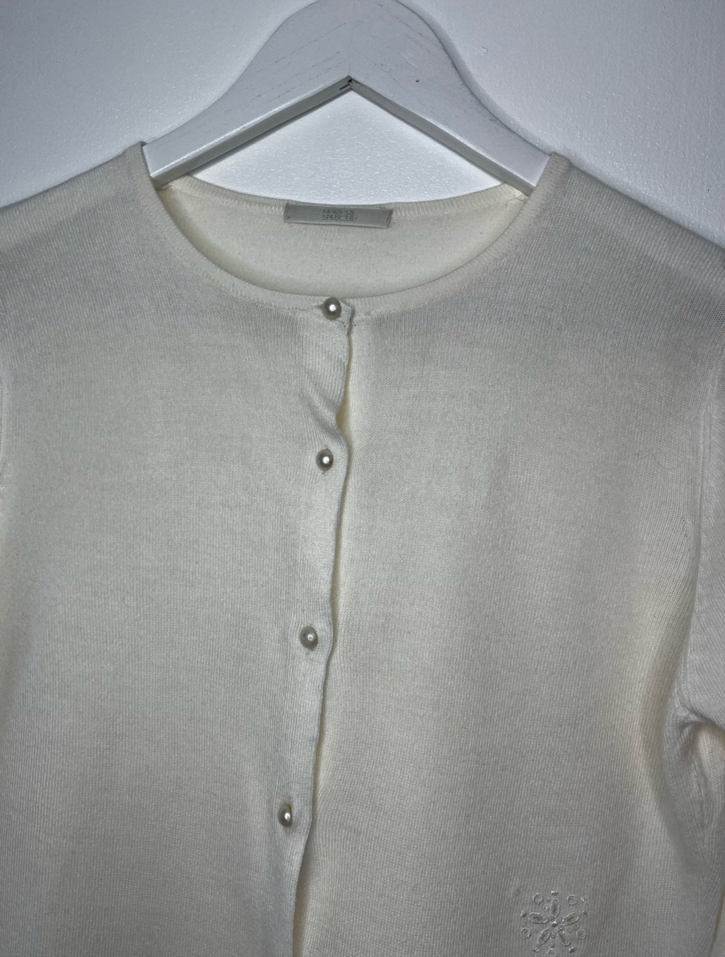 Pearl Button Ivory Cardigan