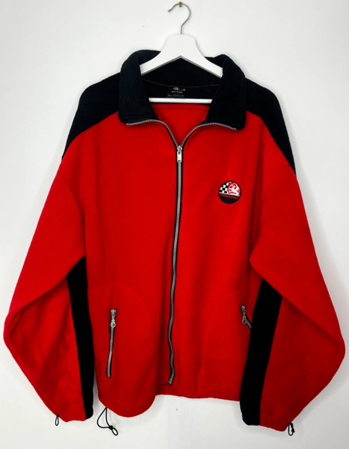 Red and black vintage Vauxhall Fleece jacket