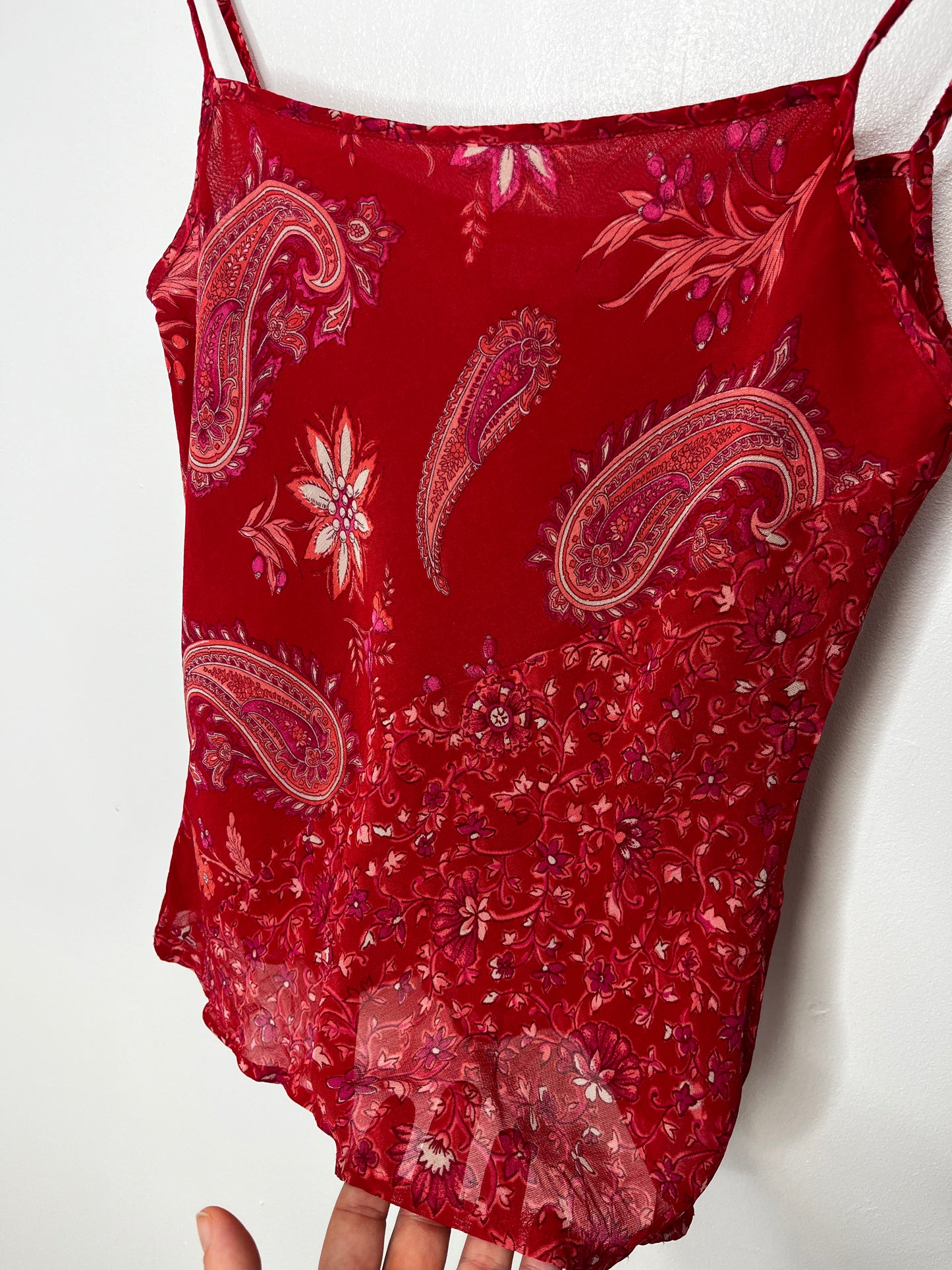 Spaghetti Strap Y2k Vintage Paisley Top