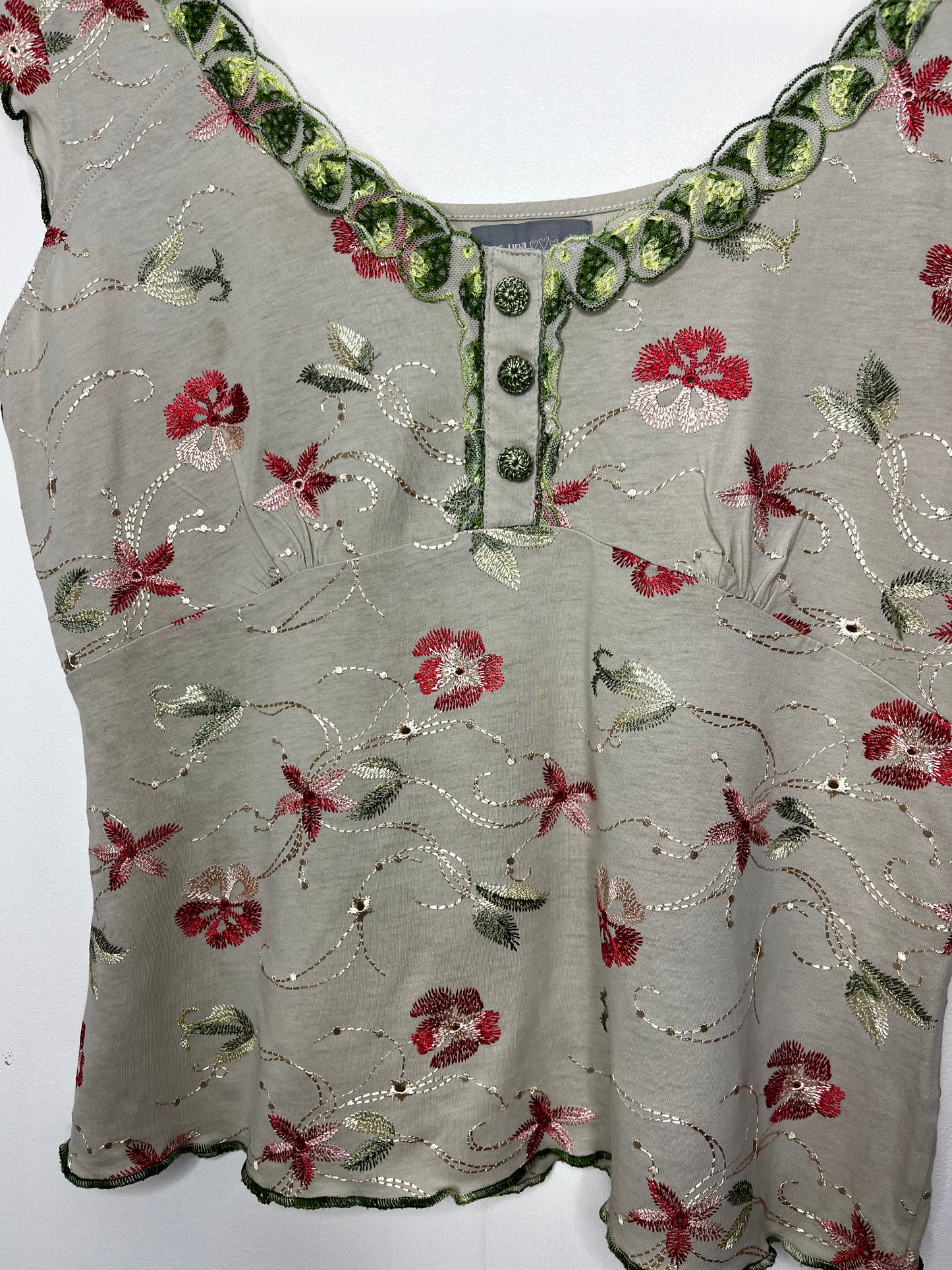 Fairycore Vintage Embroidery Top