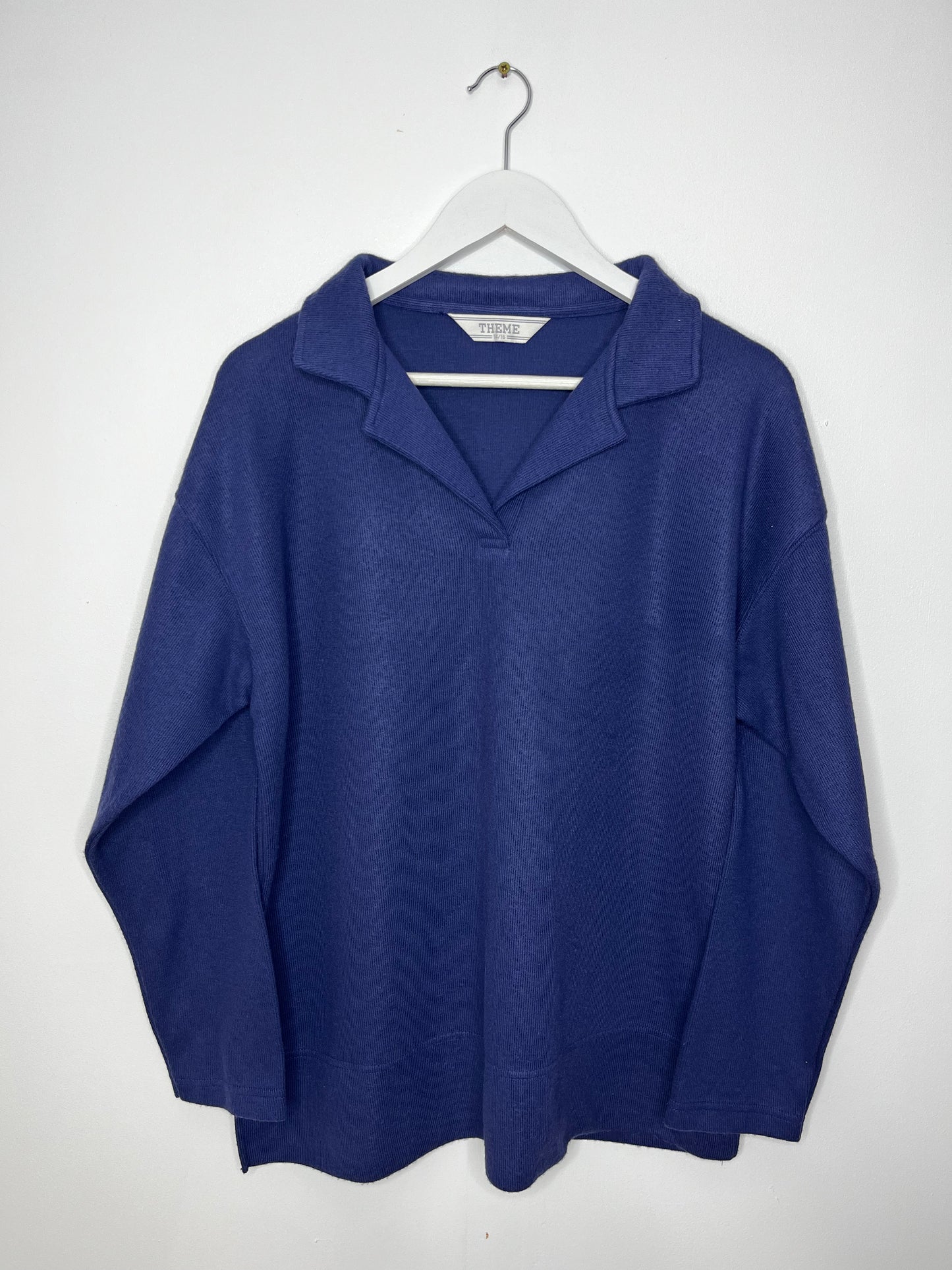 Navy Quarter Neck Vintage Jumper