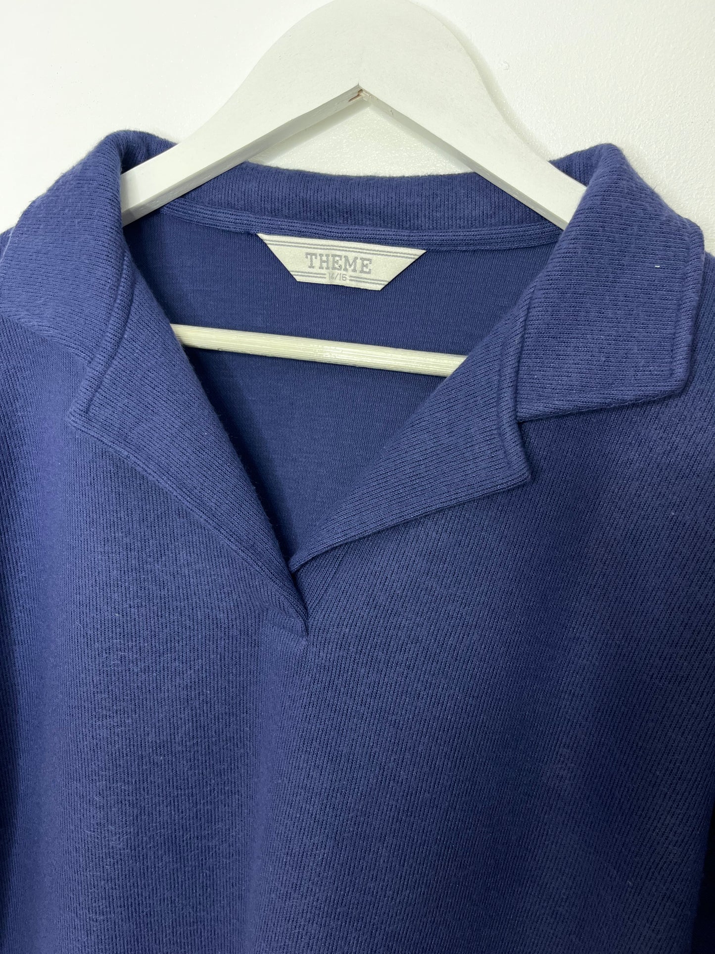 Navy Quarter Neck Vintage Jumper