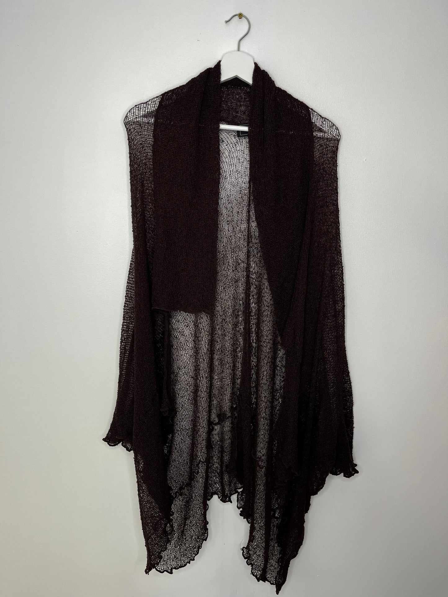 Brown Vintage Shawl Style Cardigan