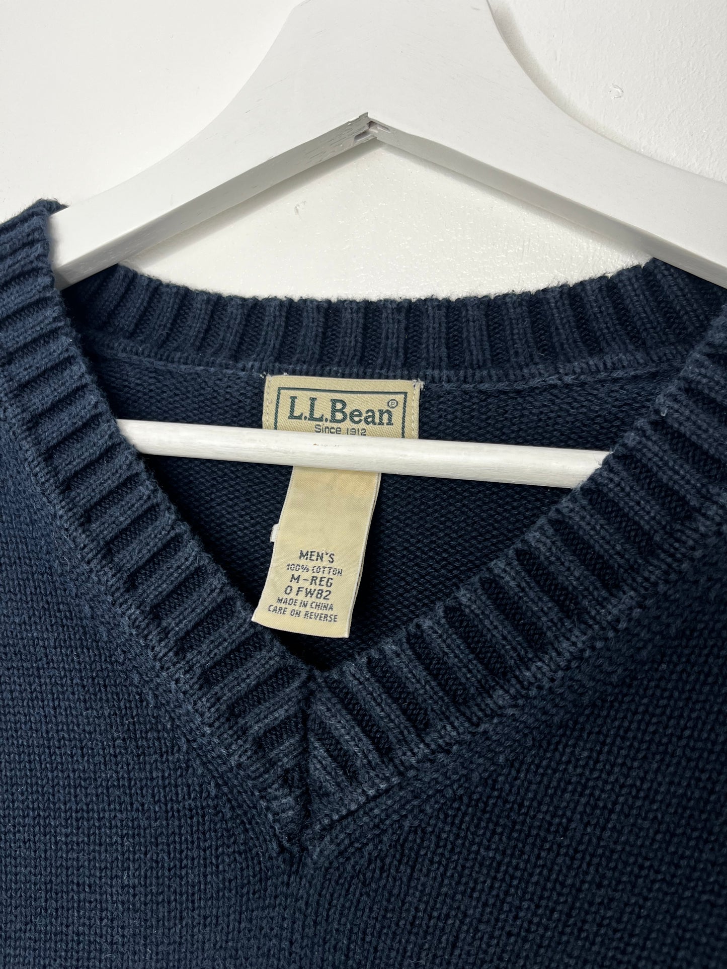L.L.Bean Navy Vintage Cotton Jumper