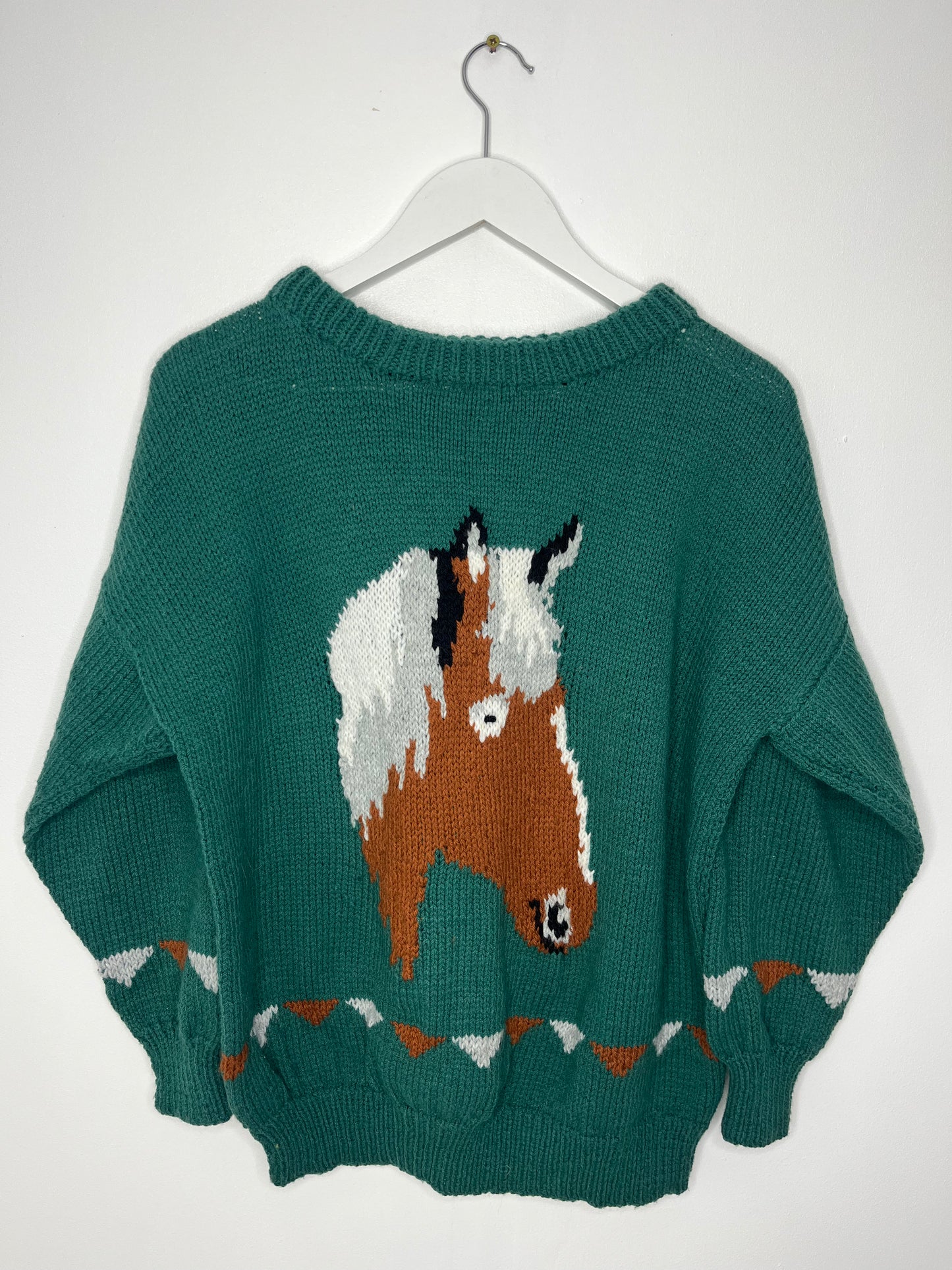 Hand Knit Vintage Horse Jumper