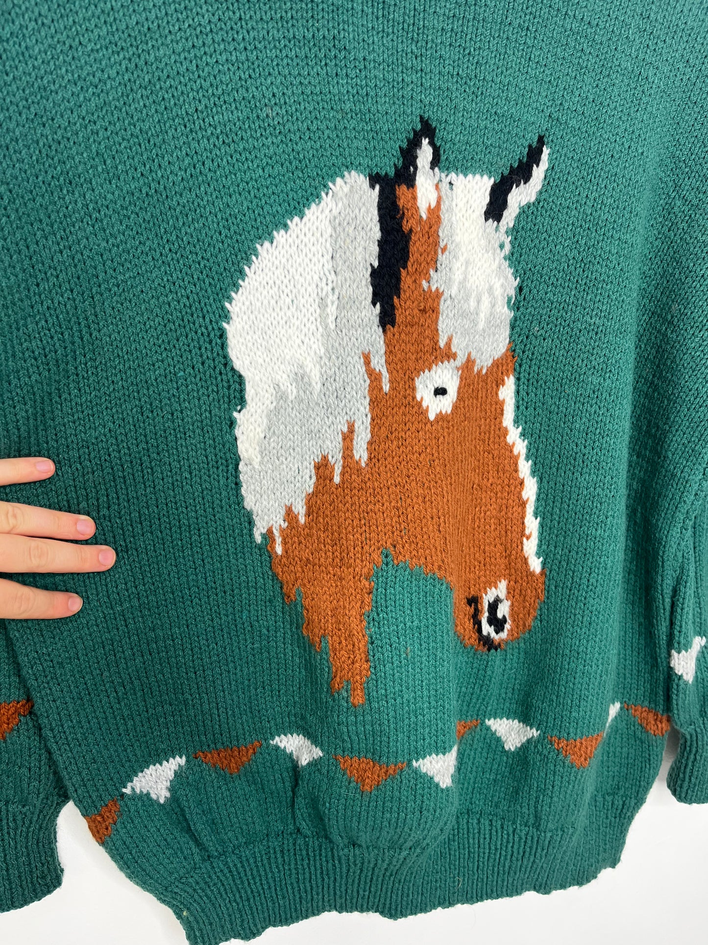 Hand Knit Vintage Horse Jumper