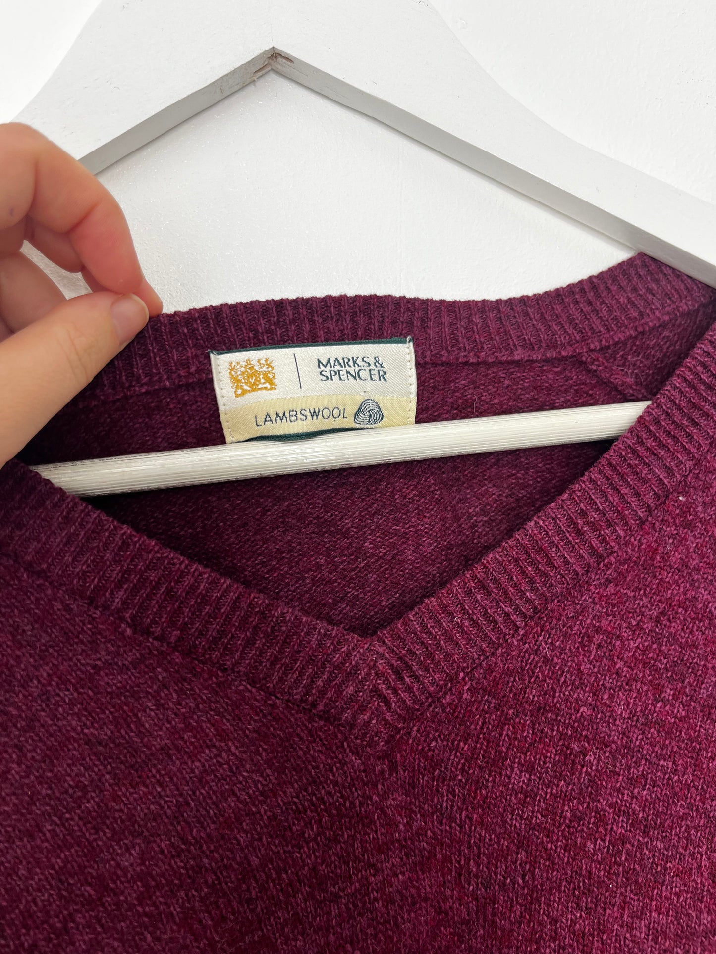 Burgundy Wool Vintage Jumper