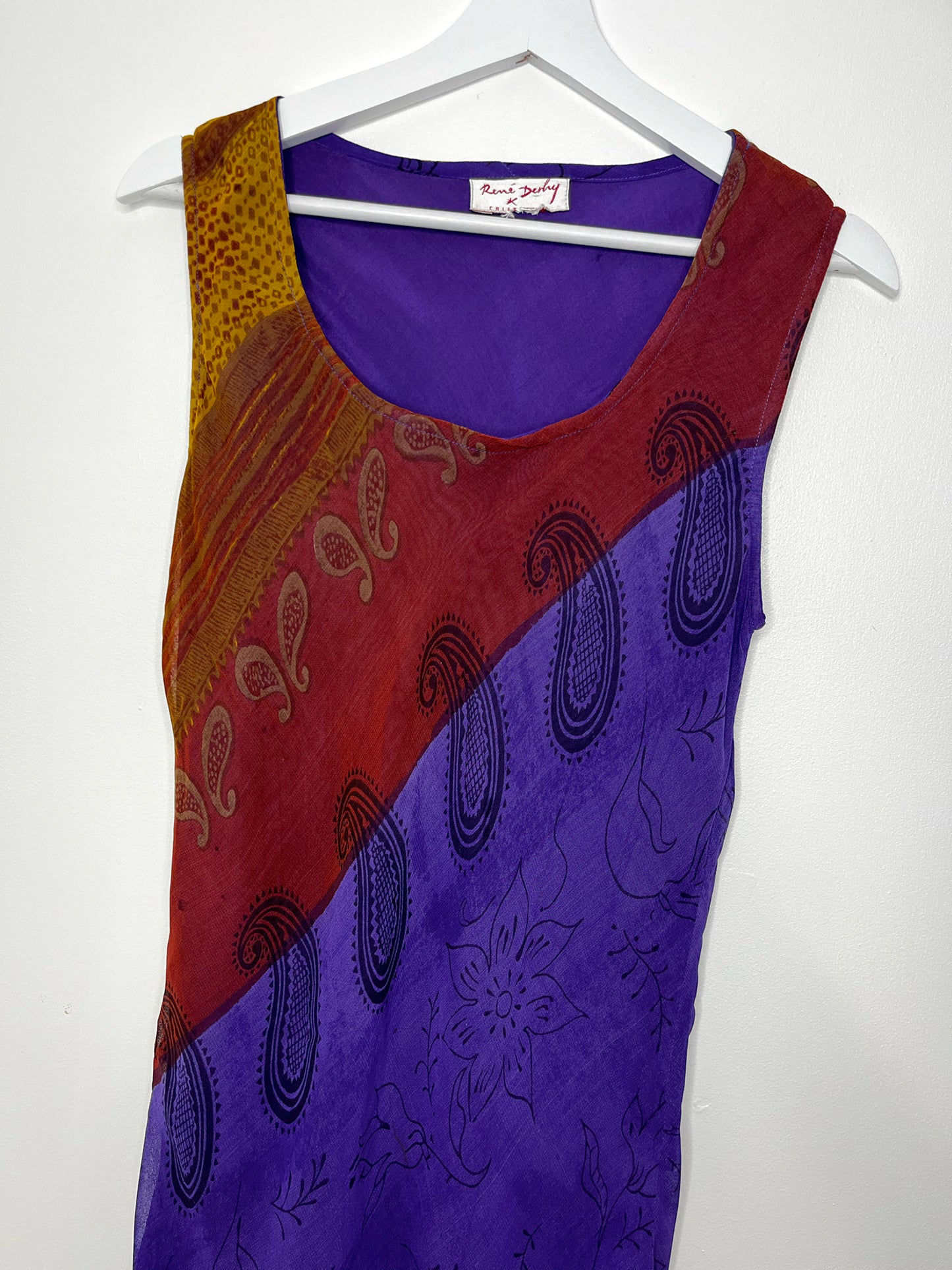 Layered Paisley Maxi Dress