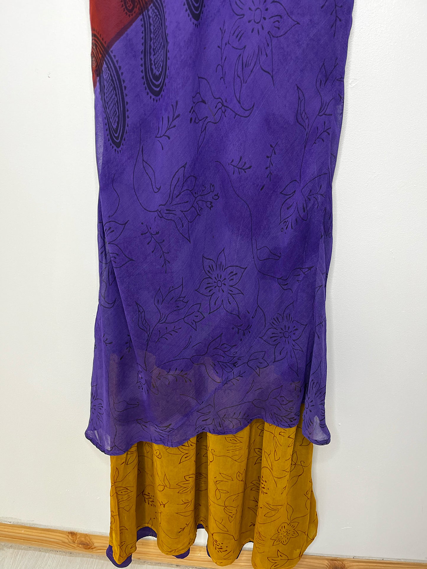 Layered Paisley Maxi Dress