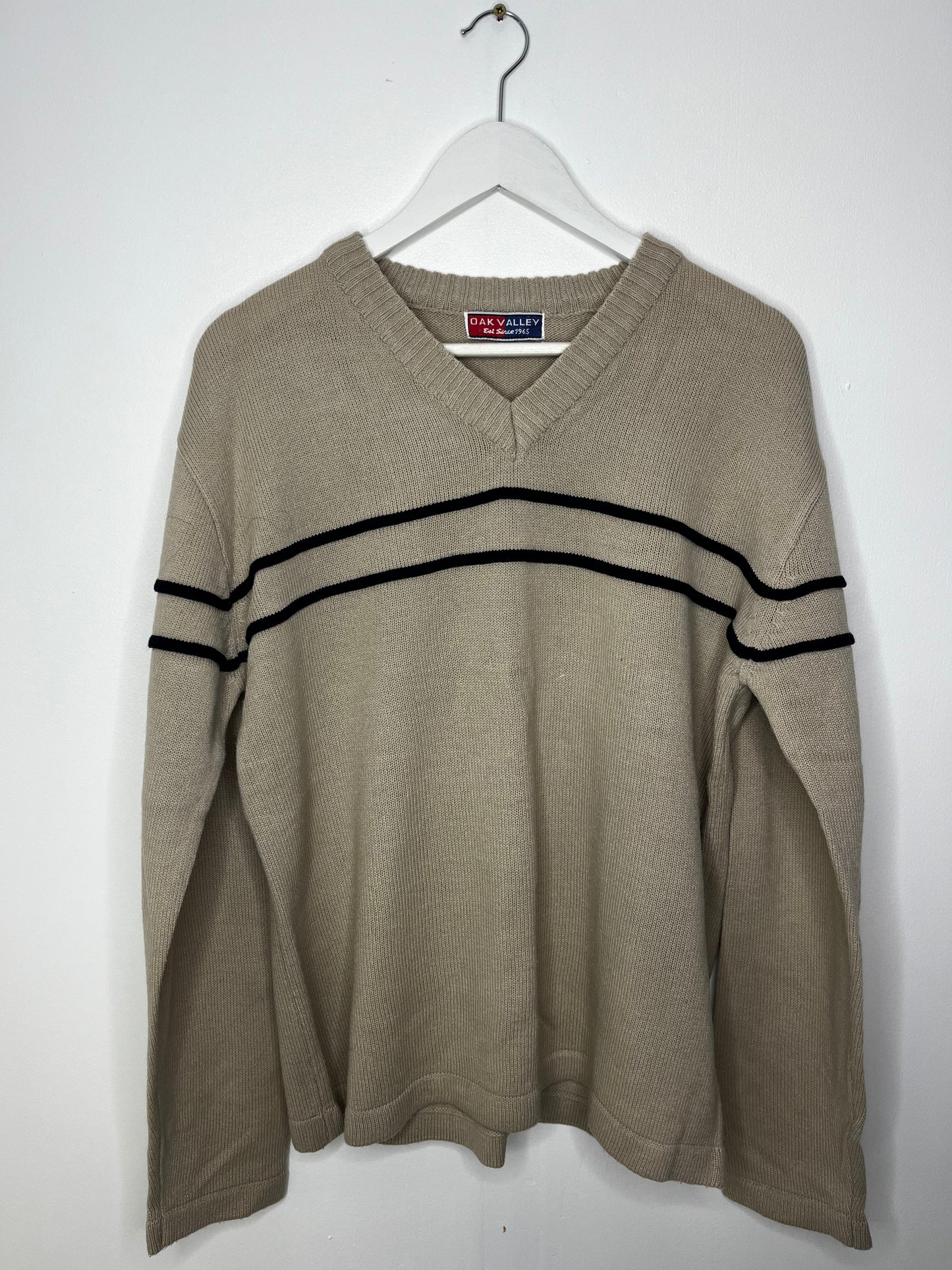 Casual Beige Vintage Jumper