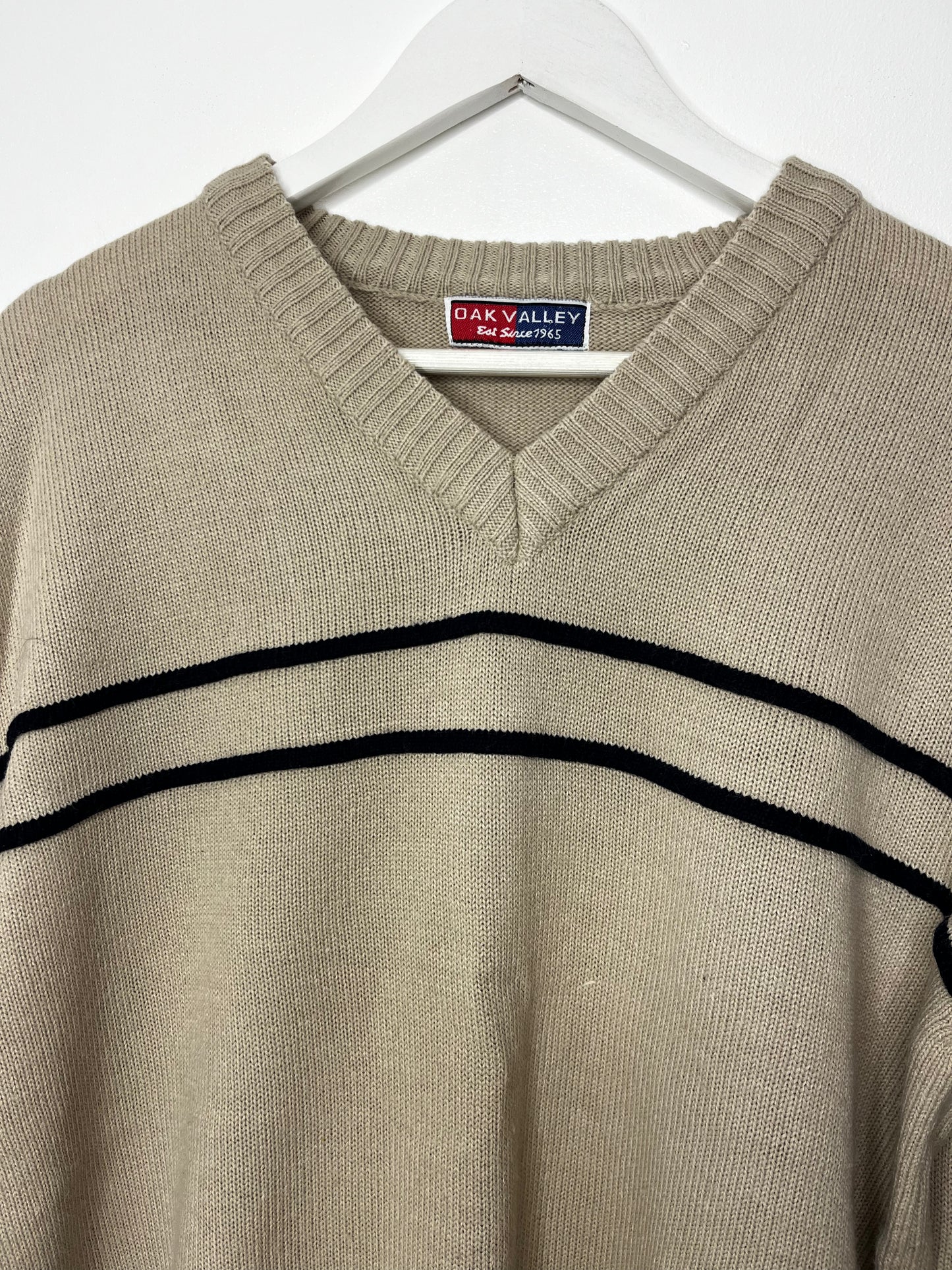 Casual Beige Vintage Jumper