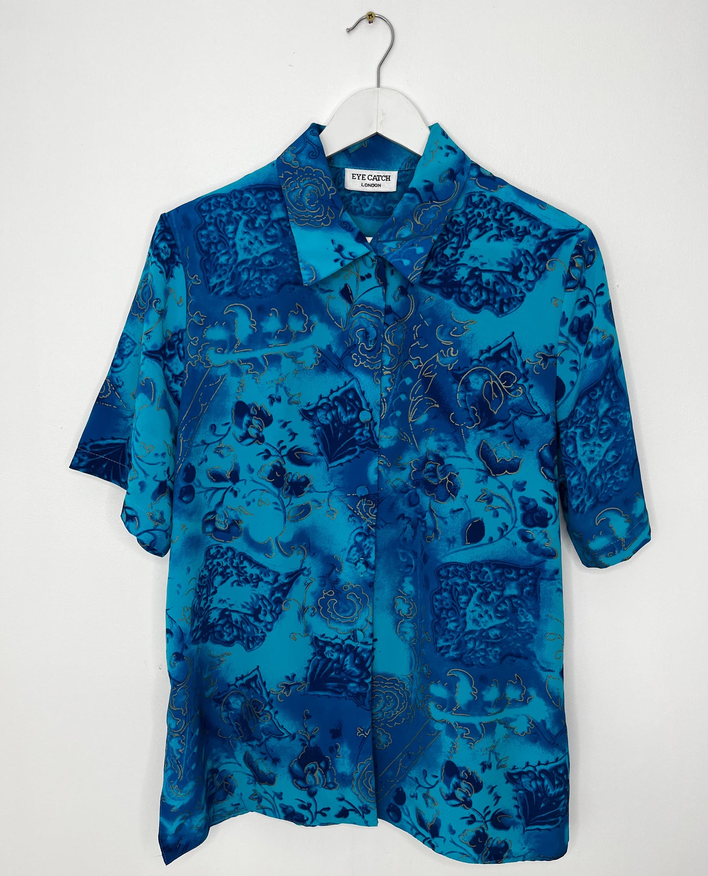 Blue Patterned Vintage Shirt
