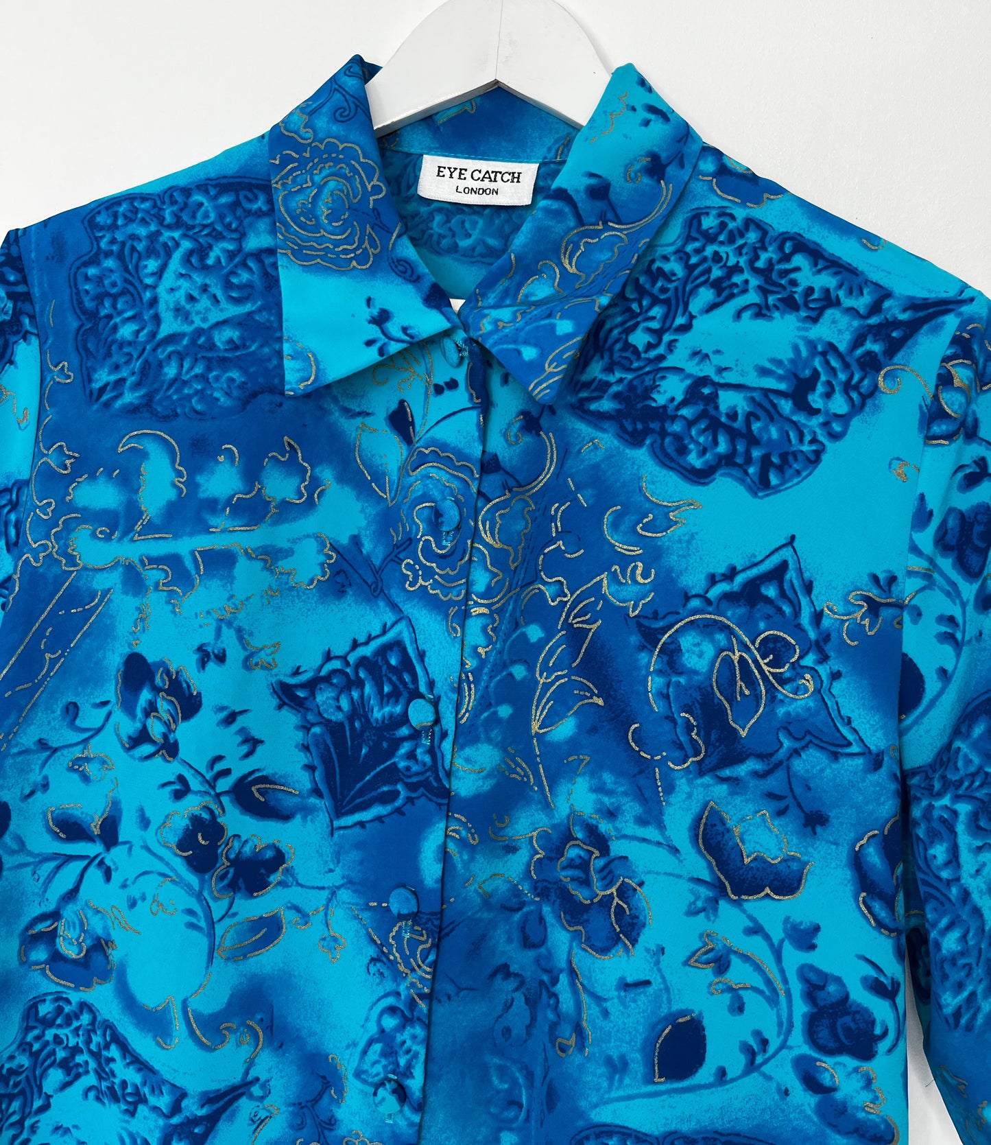 Blue Patterned Vintage Shirt