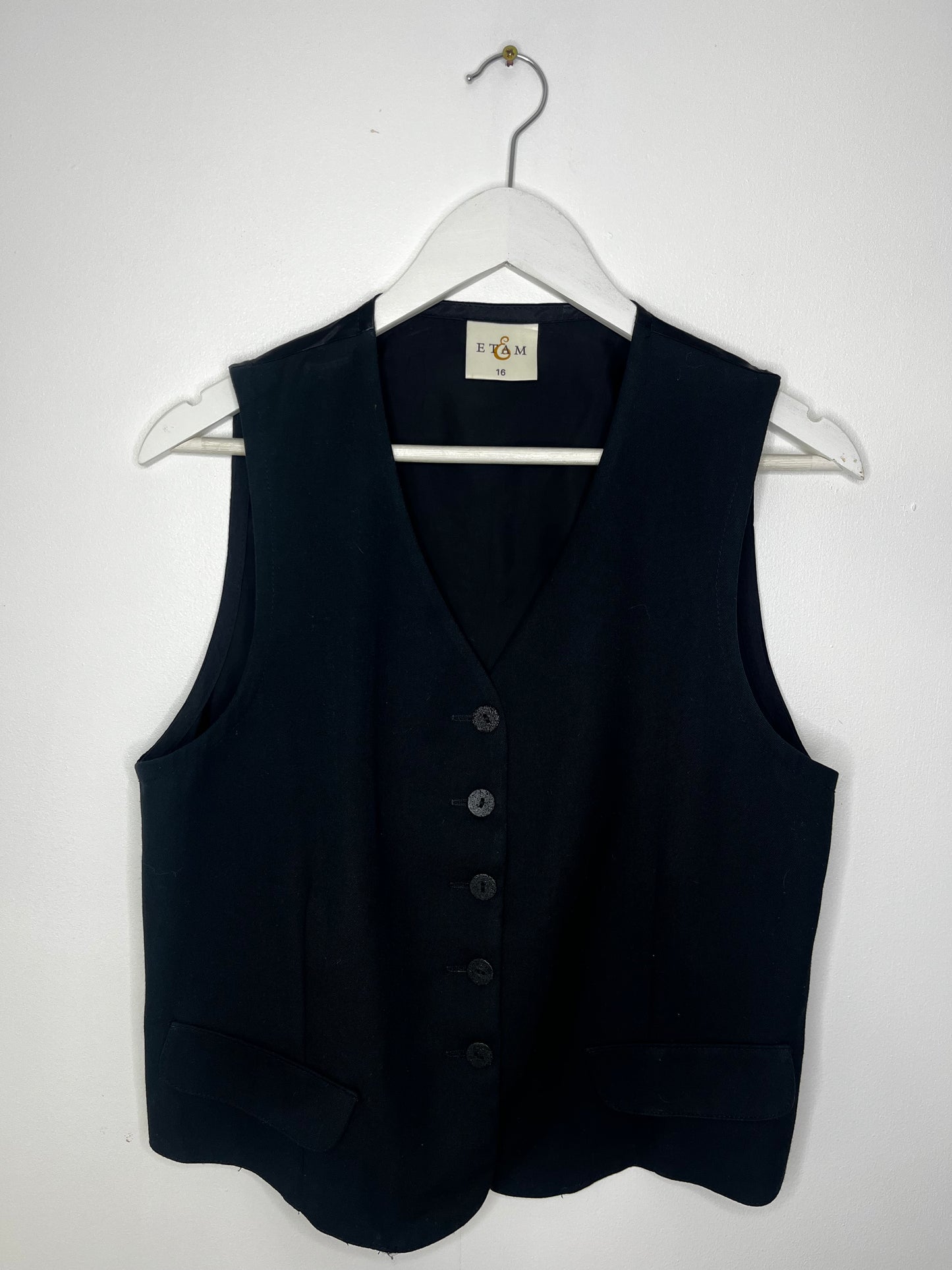 Every Day Black Vintage Waistcoat