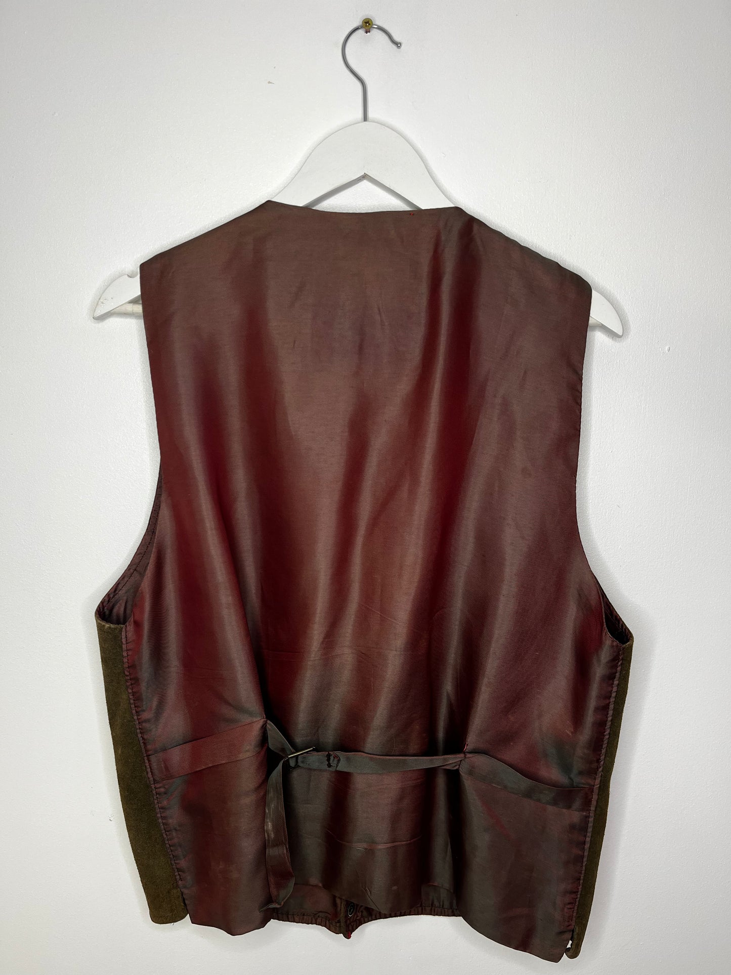 True Vintage Brown Leather Waistcoat