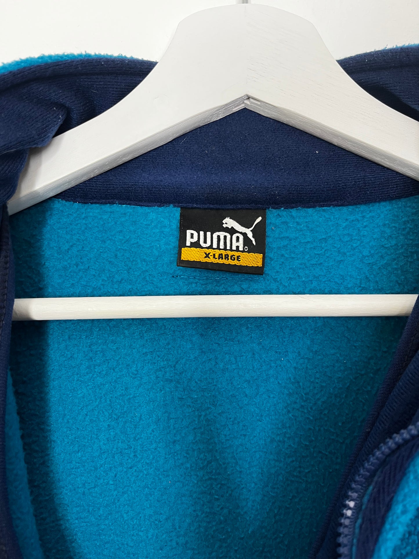 True Vintage Turquoise Puma Quarter Zip Fleece
