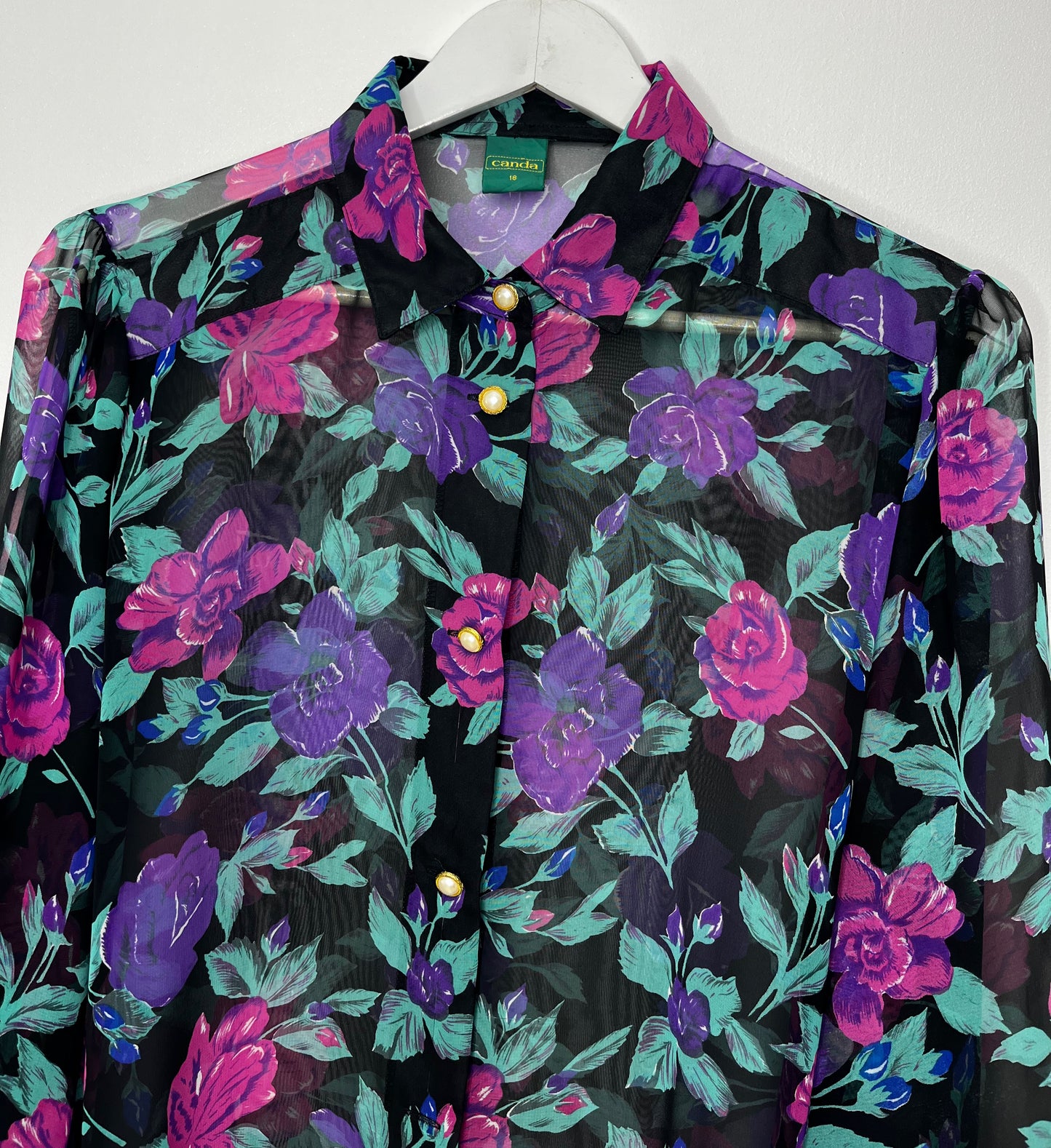 Semi Sheer Floral Shirt