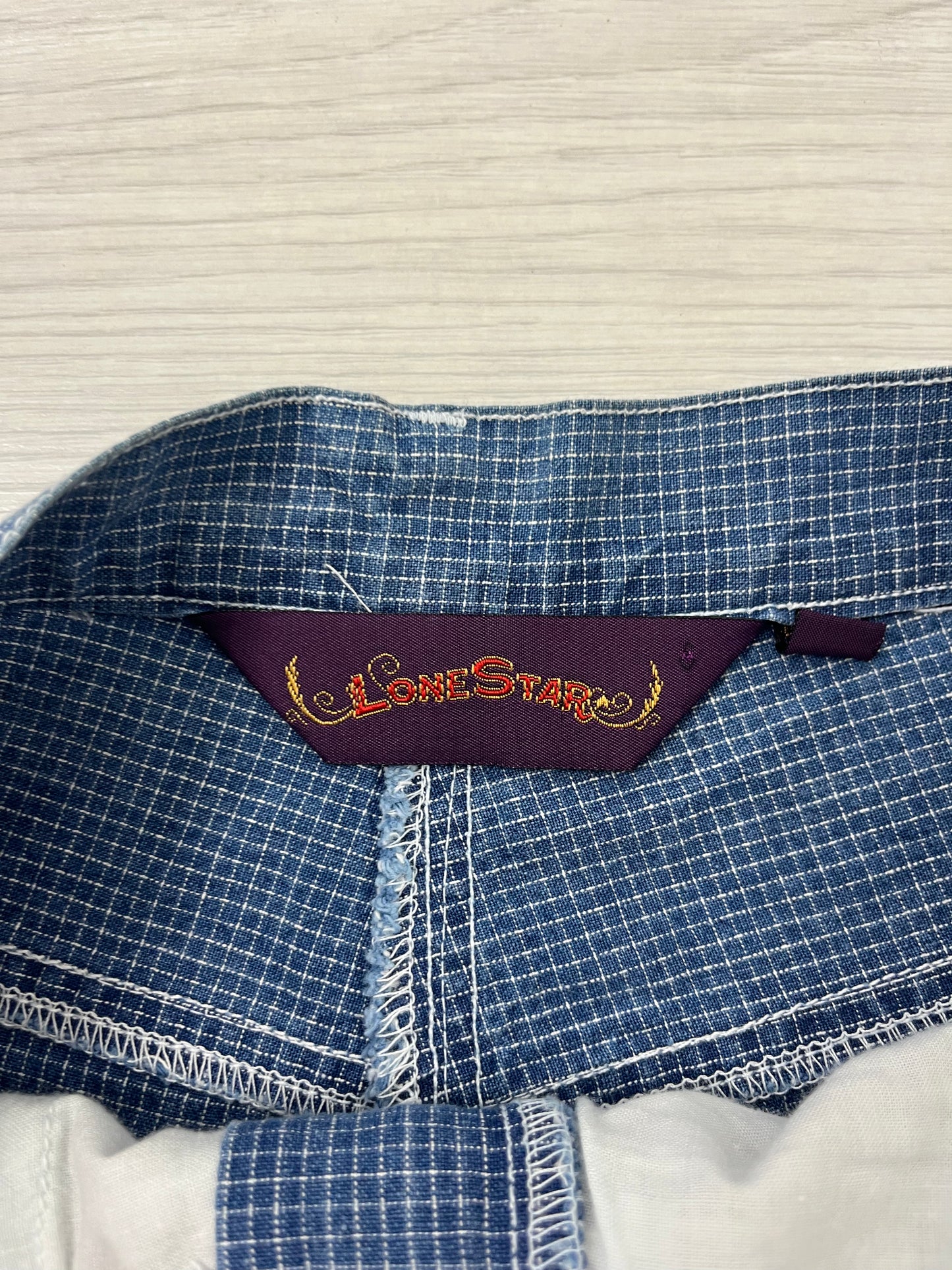 Highwaisted Blue Checked Vintage Shorts