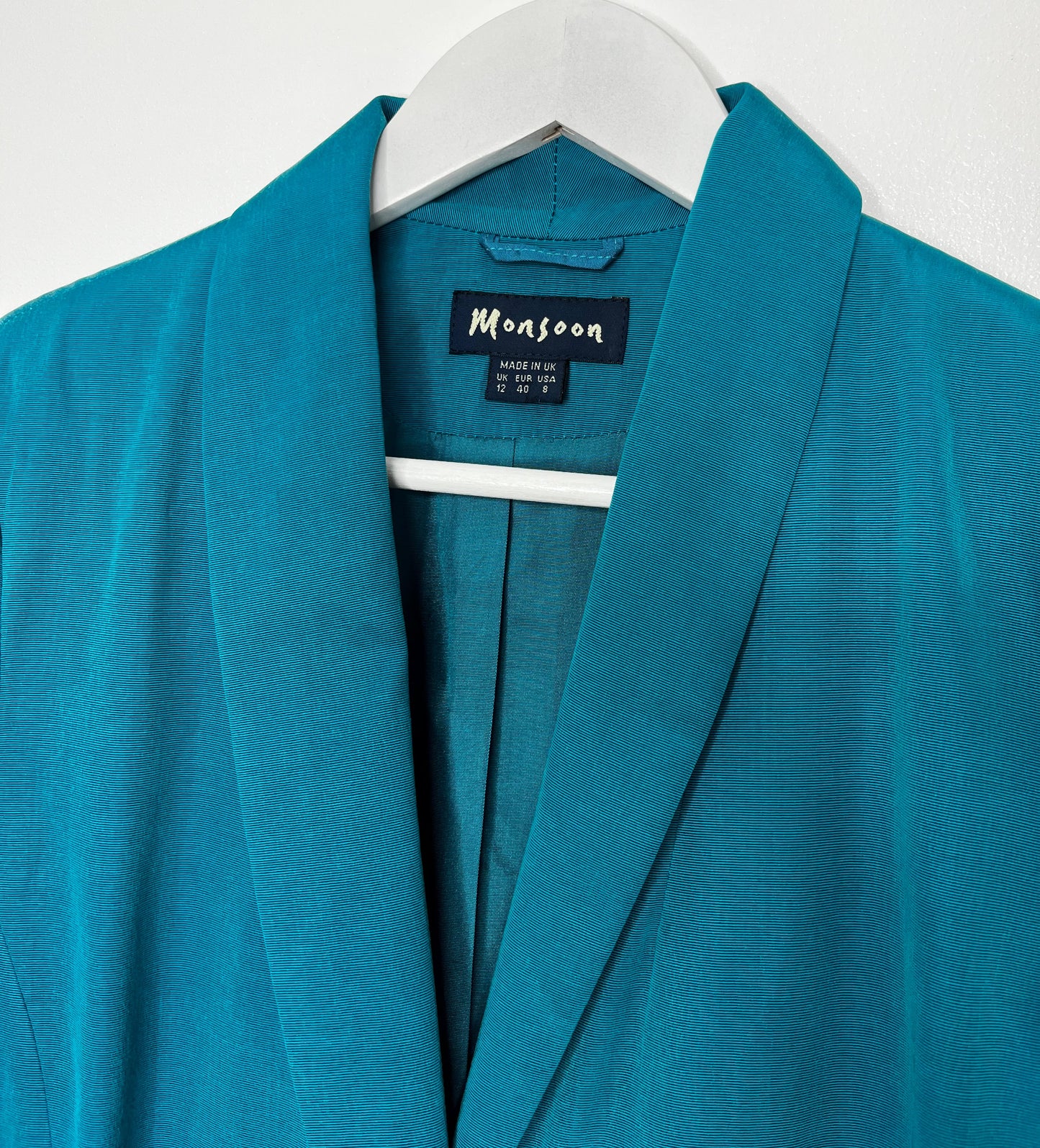 One Button Turquoise Blazer