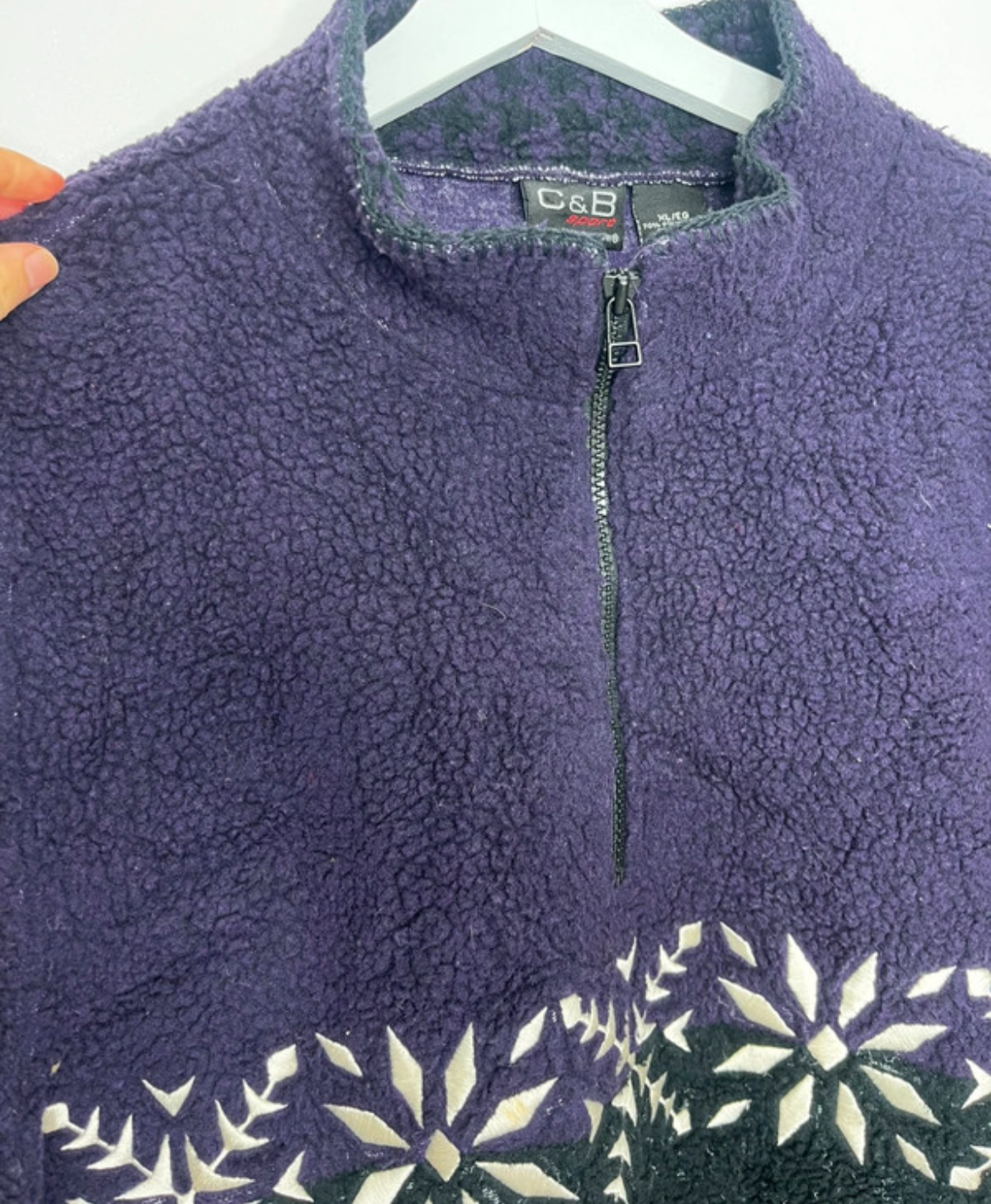 Purple Teddy Fleece Quarter Zip