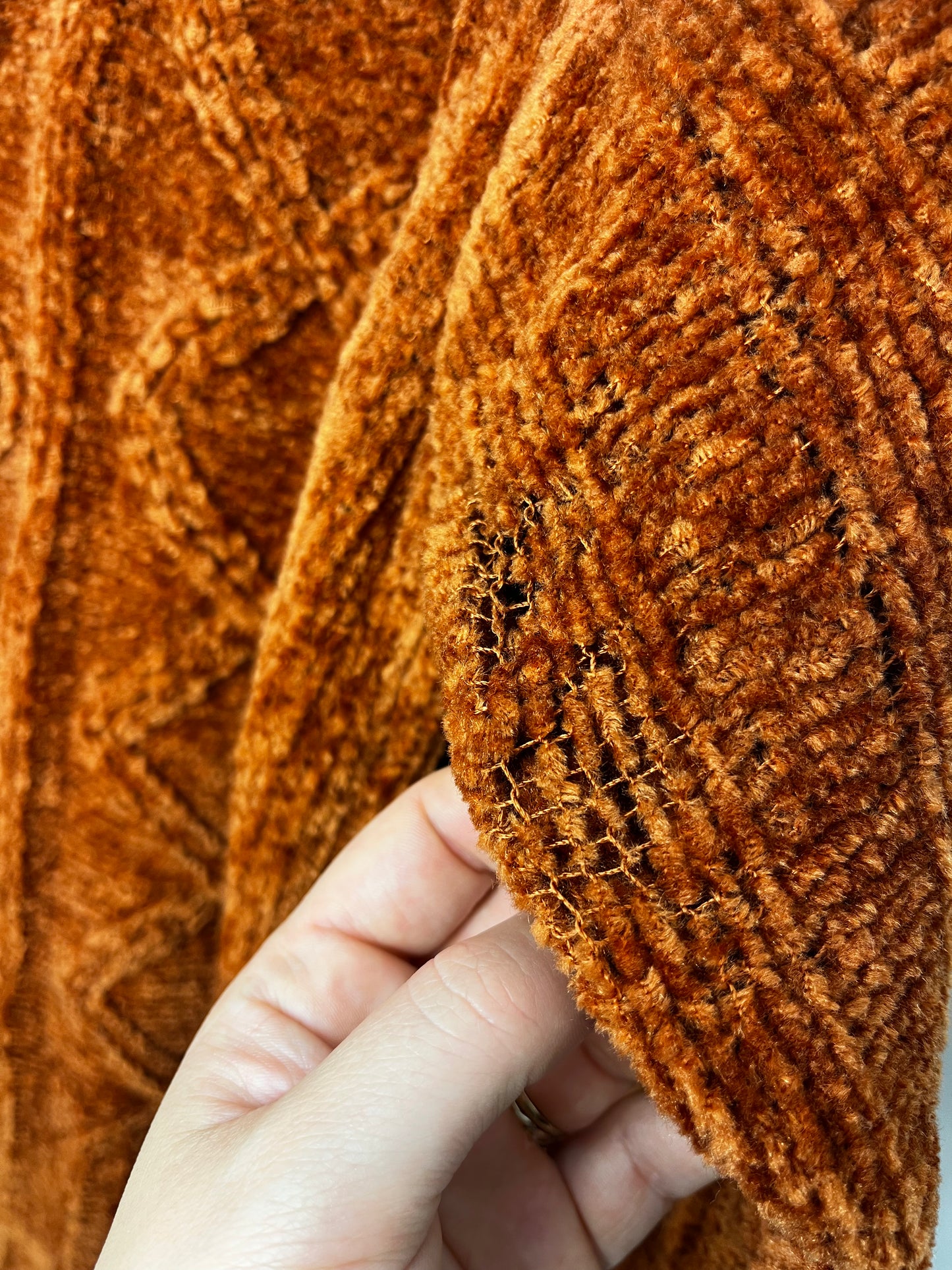 Orange Tan Chenille Highneck Jumper