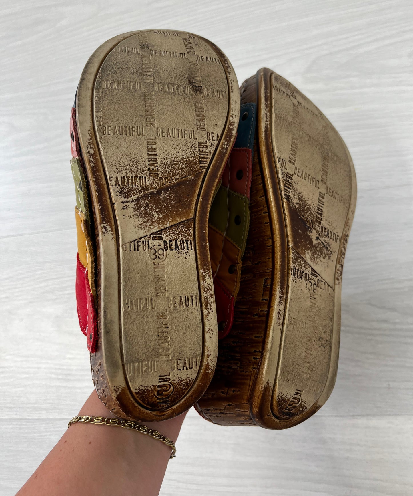 Colourful Vintage Wedge Shoe