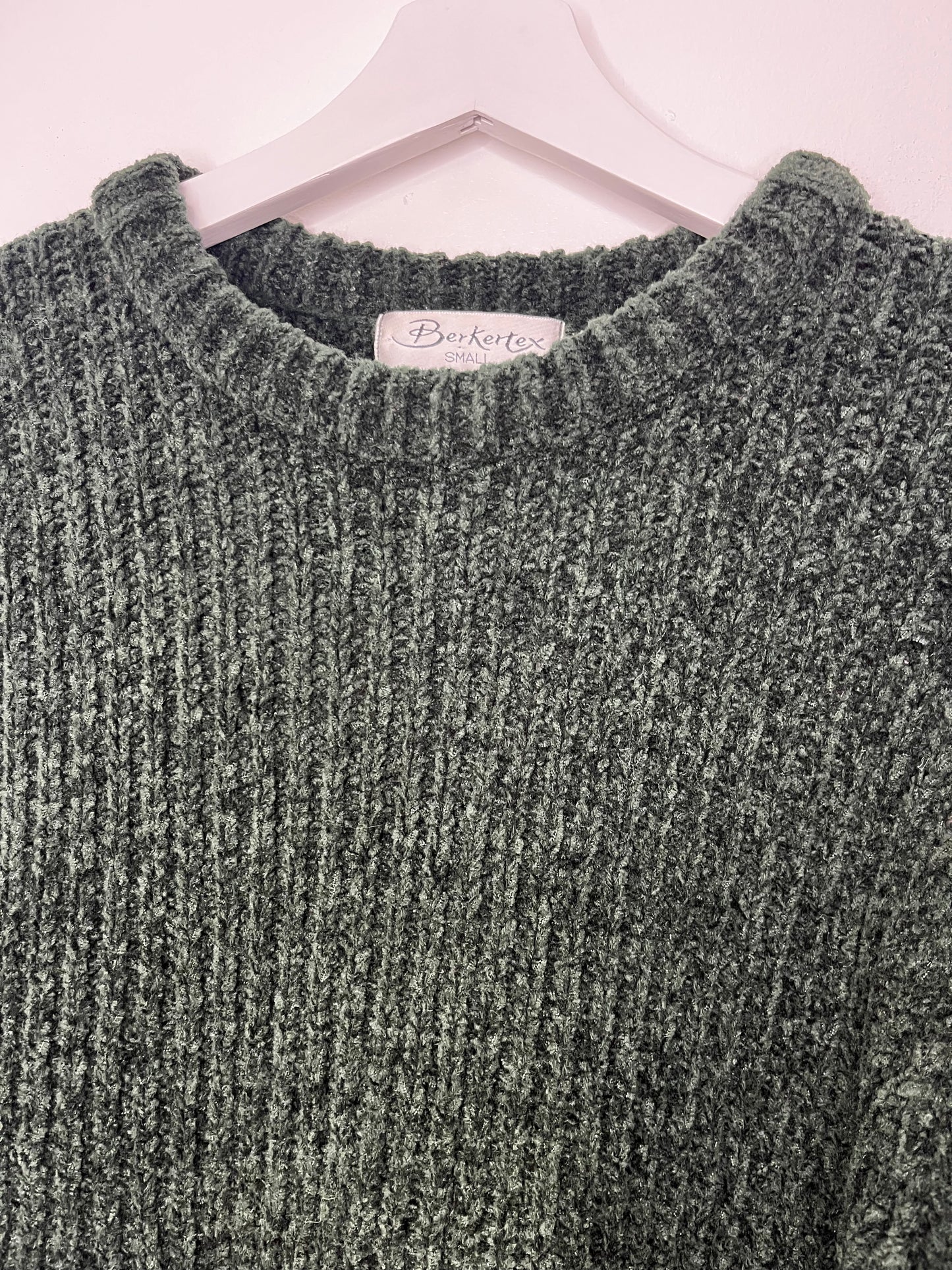 Forest Green Chenille Vintage Jumper