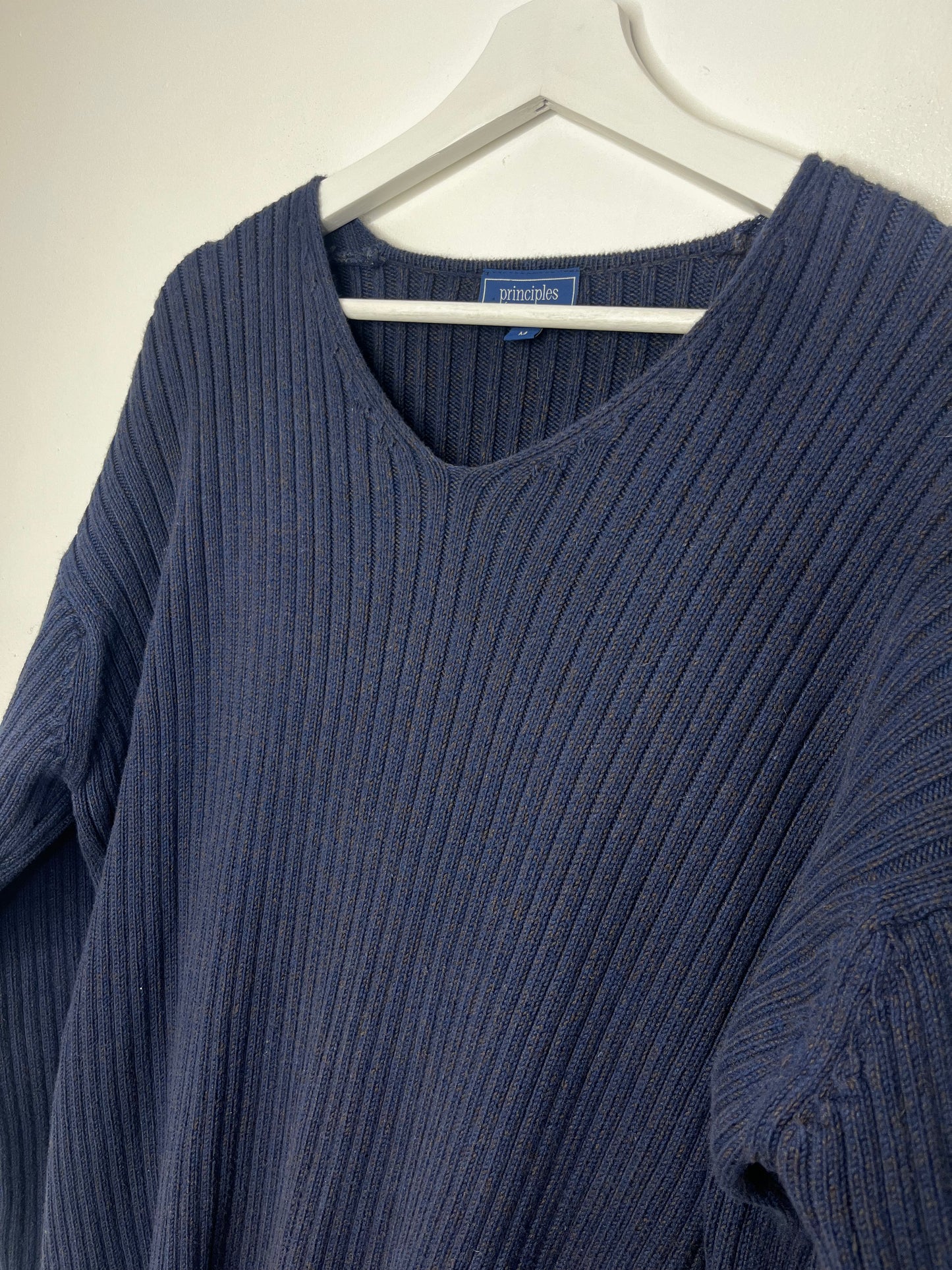 Navy Ribbed Vintage Jumper