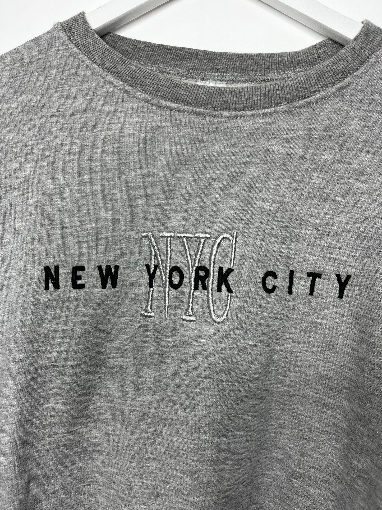 Grey Vintage NYC Crew Neck Jumper