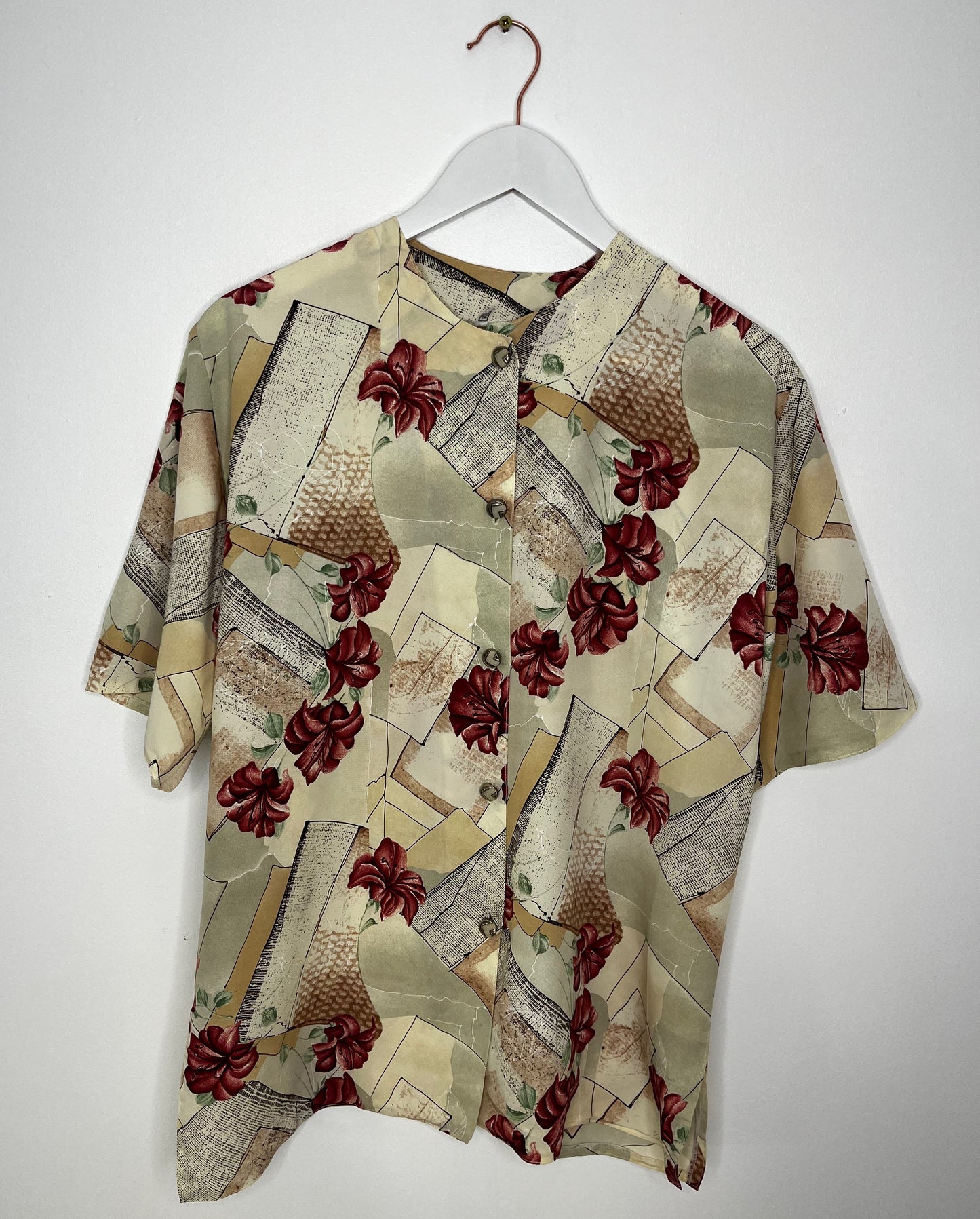 Collarless Vintage Blouse
