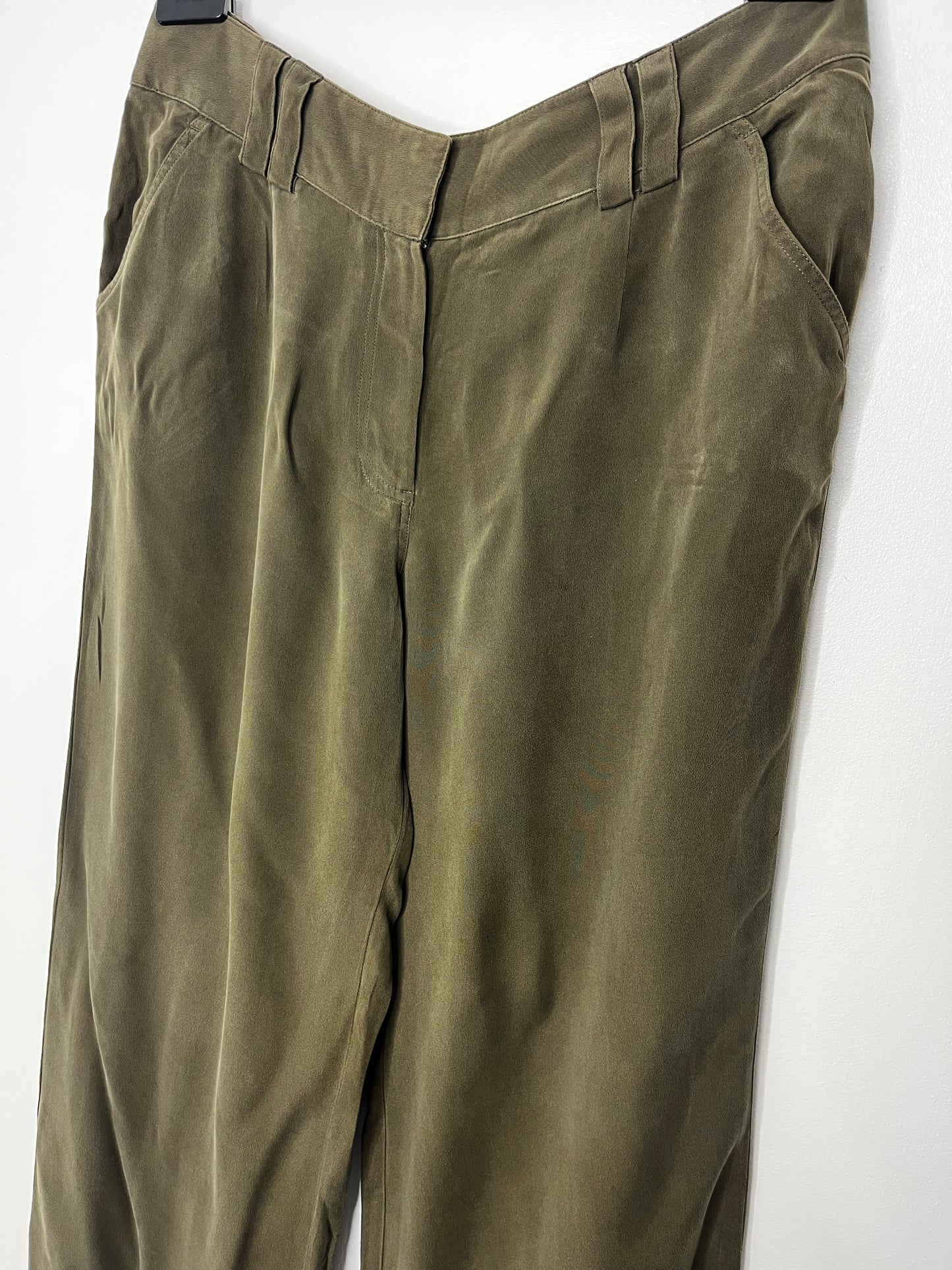 Mid Rise Khaki Vintage Trousers