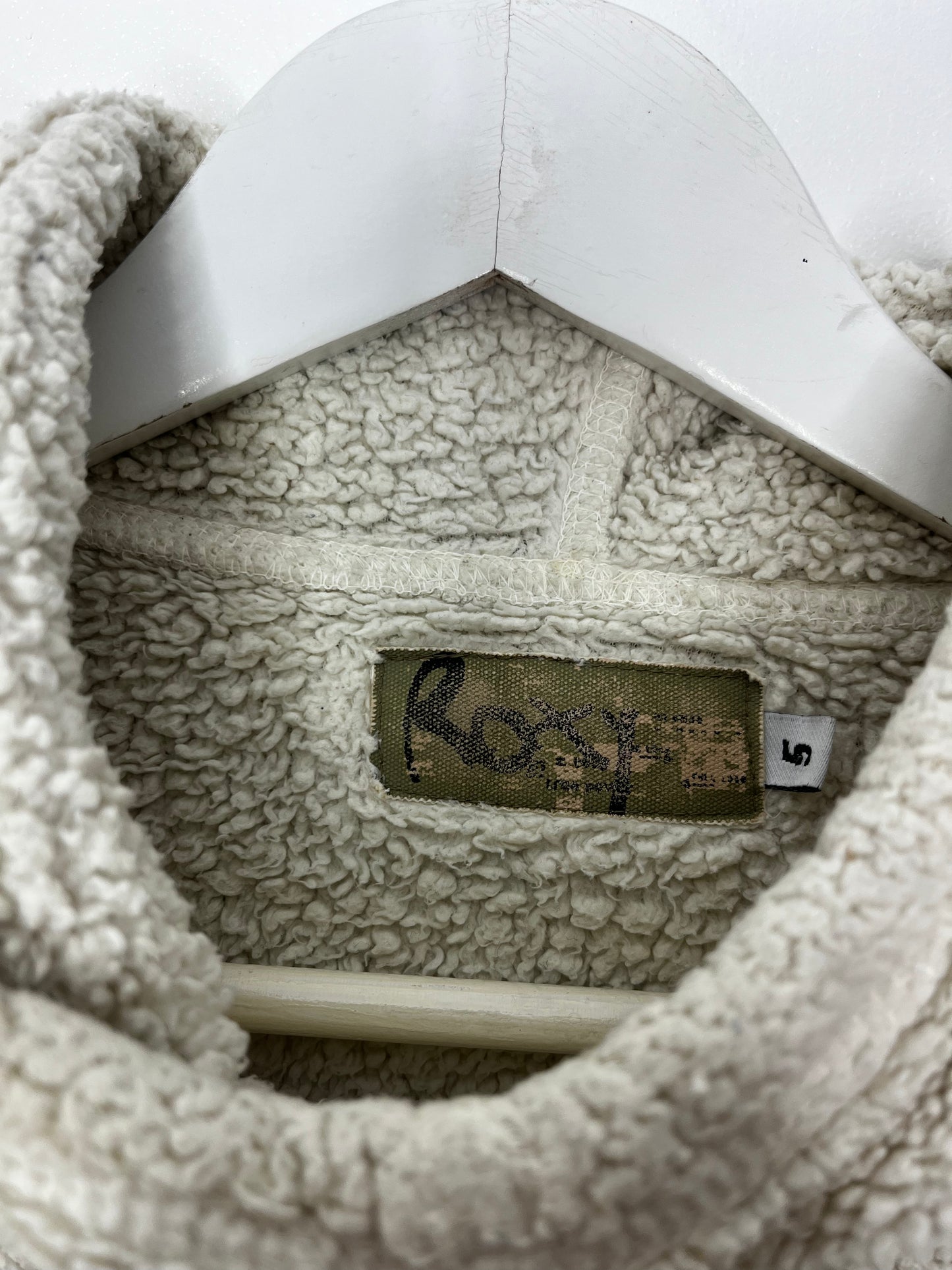 Cream Roxy Hooded Teddy Jumper