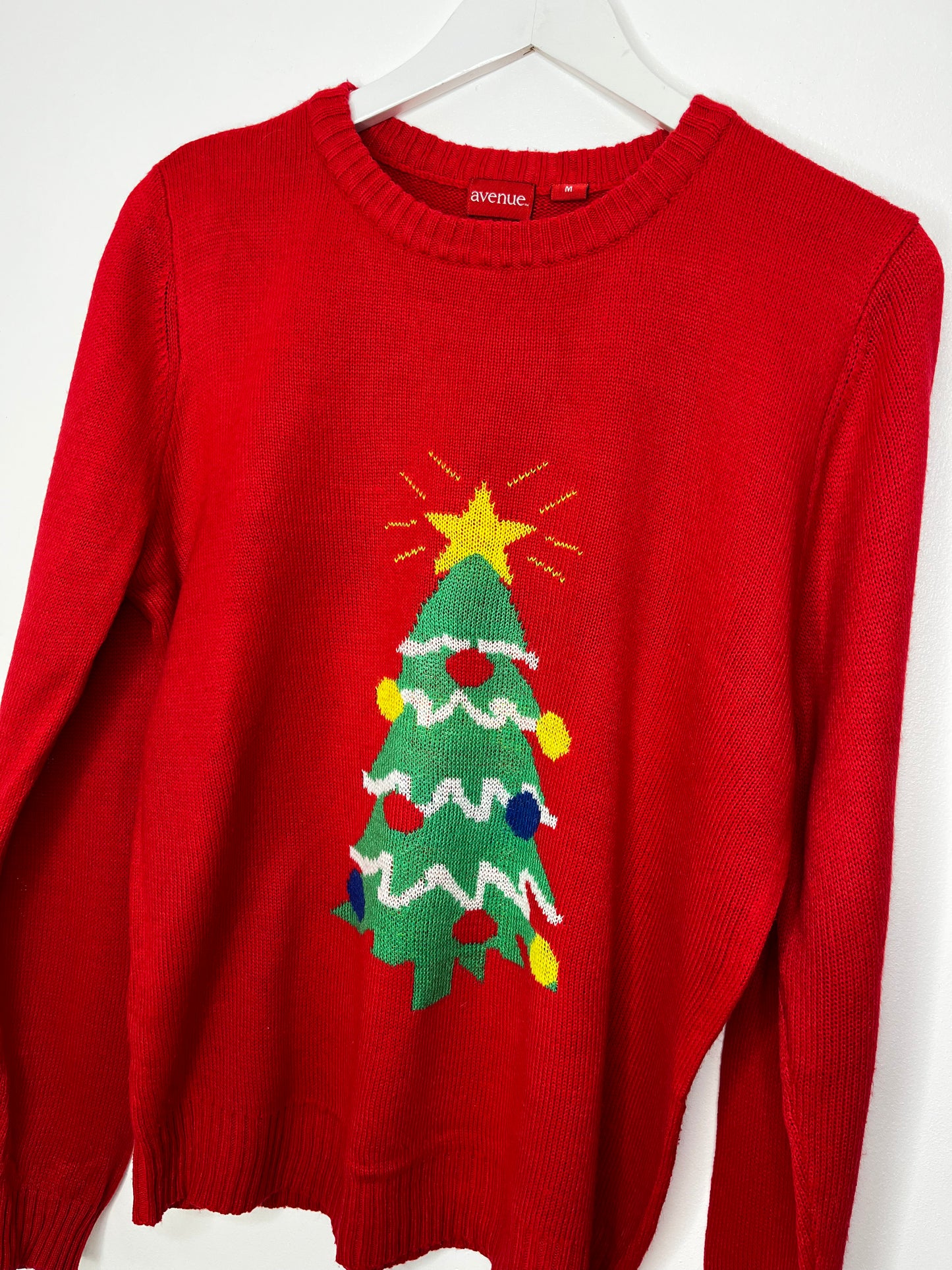 Red Christmas Tree Jumper