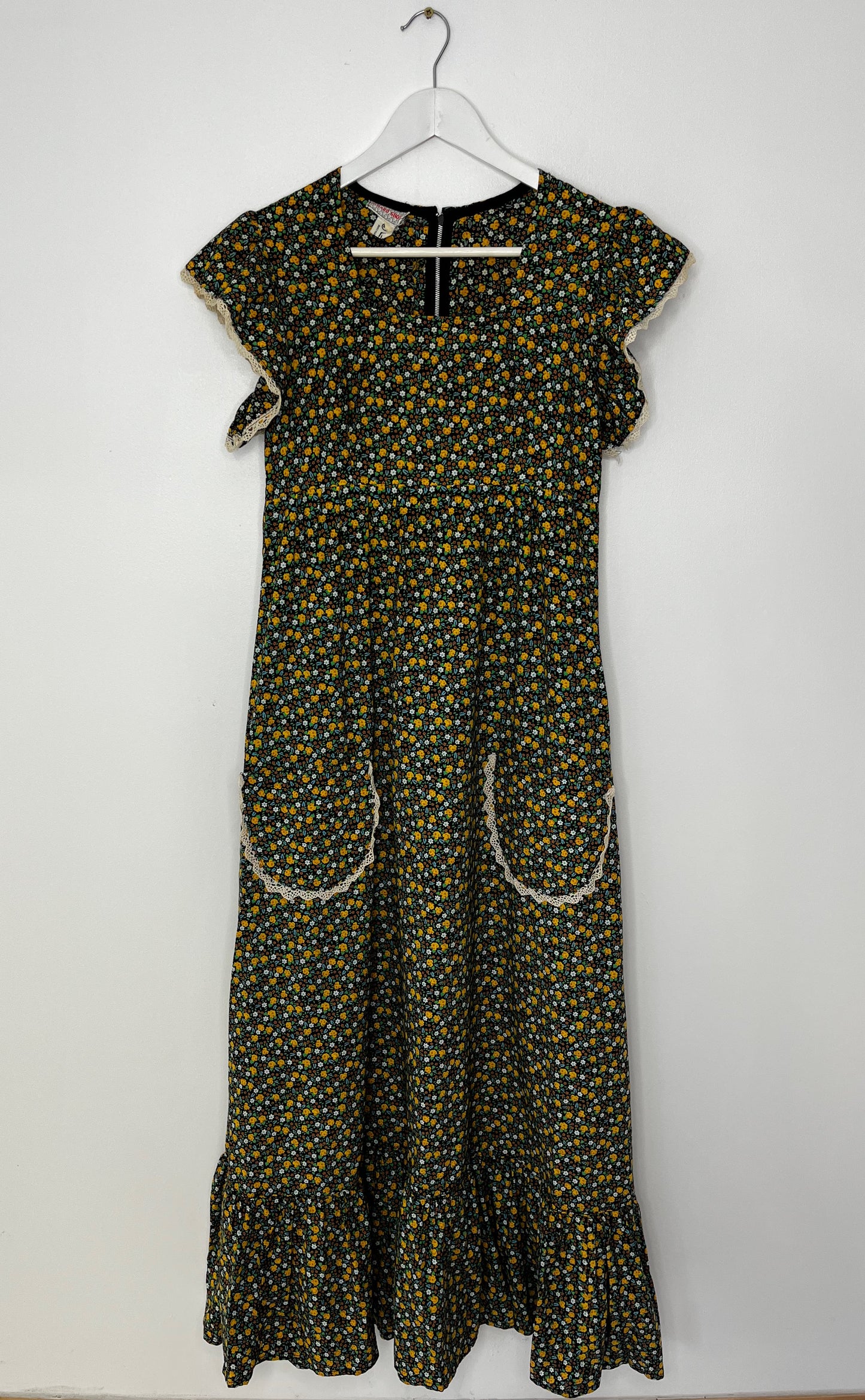 1970s Long Branded Dress