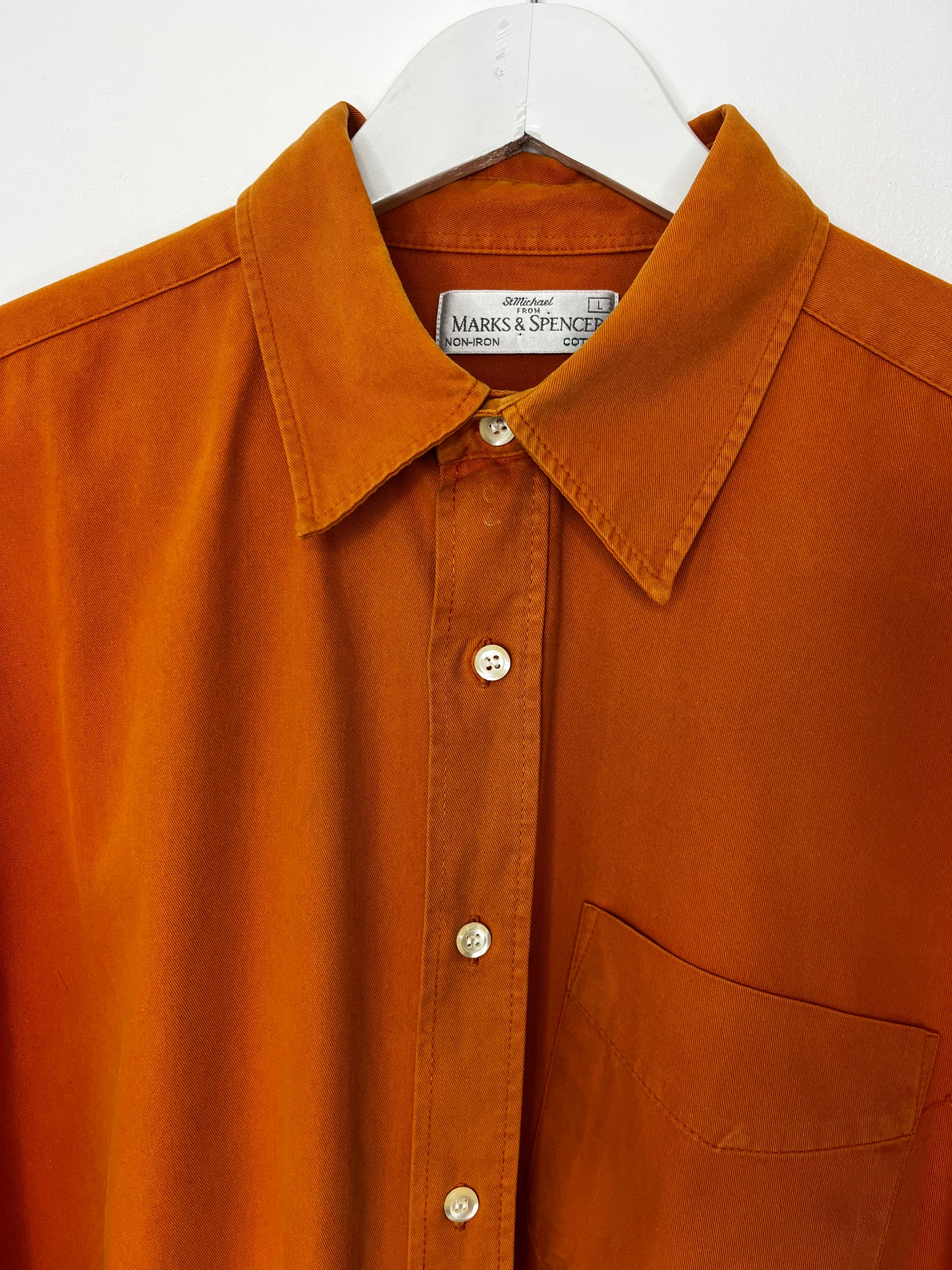 Pure Cotton Burnt Orange Vintage Shirt