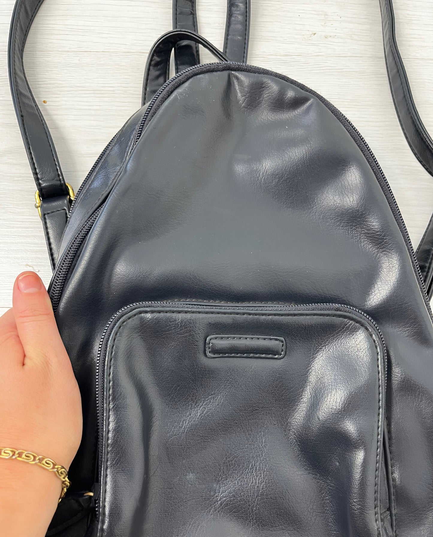 Dark Navy Leather Bag