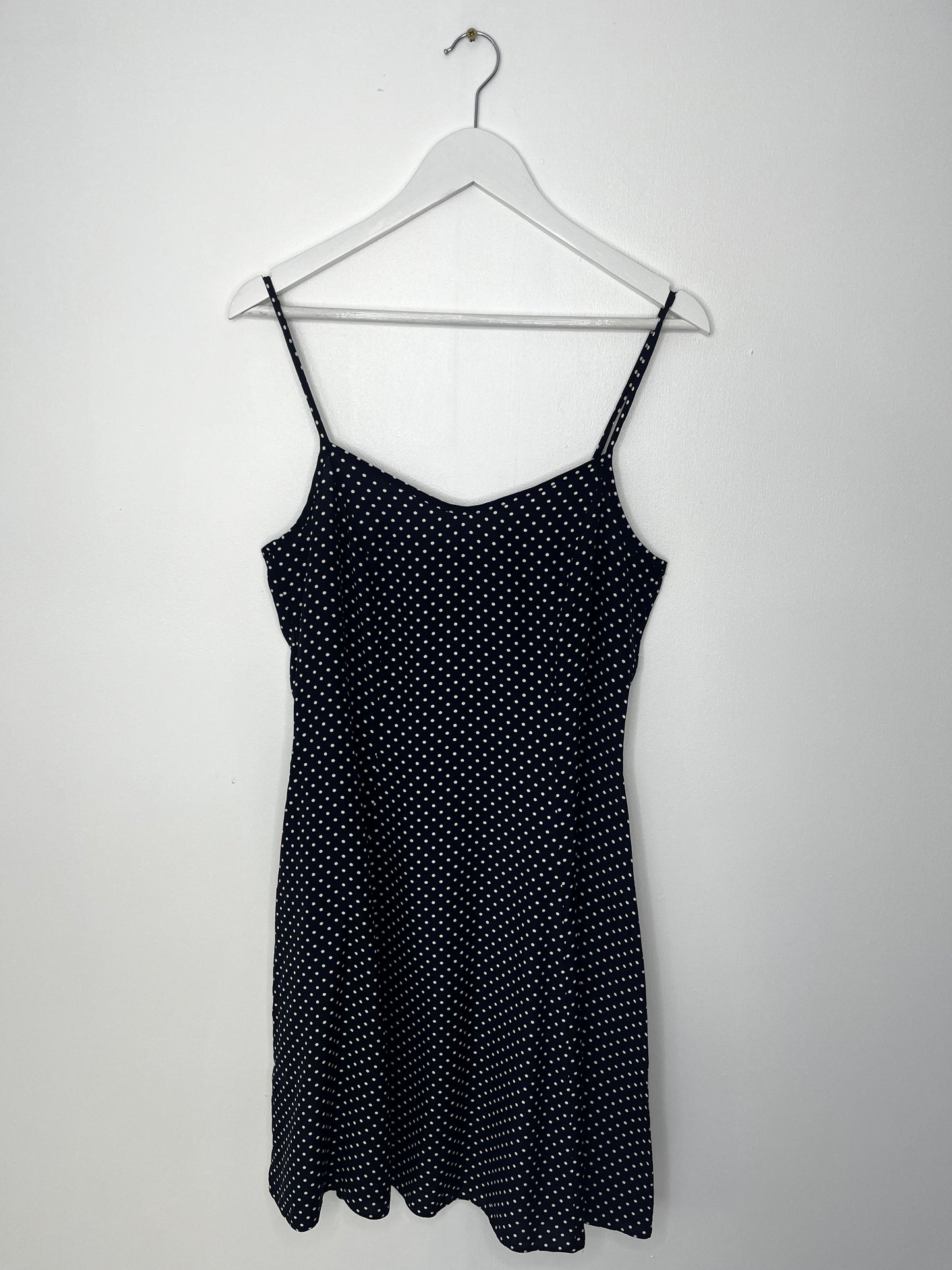 Navy Polka Dot Strap Dress