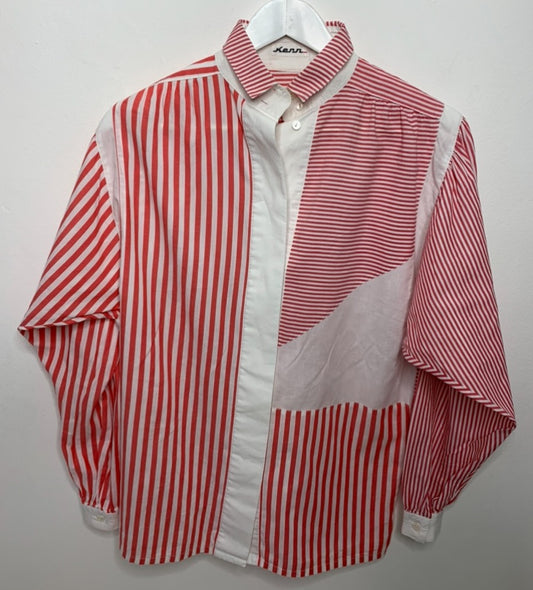 Contrast Stripe Red Shirt