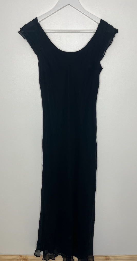 Long Branded 90s Black Dress