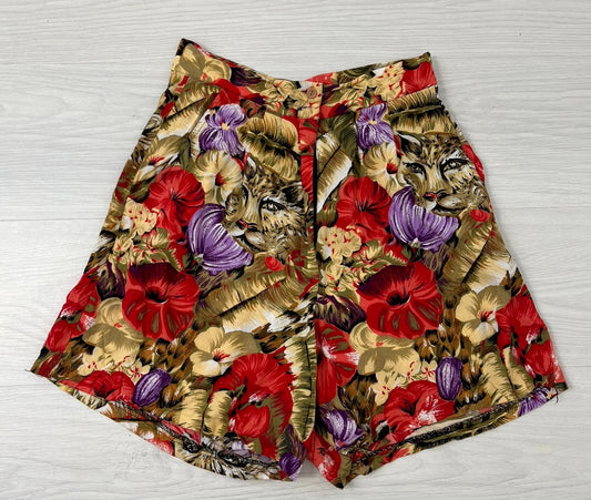 Highwaisted Tropical Tiger Shorts