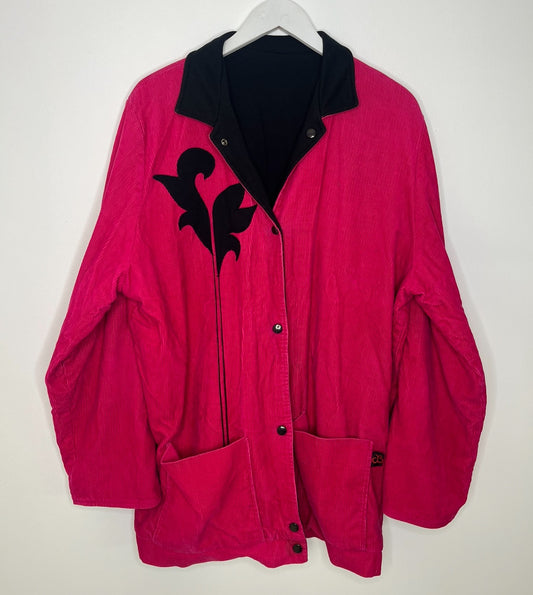 Reversible Cord Pink & Black Jacket