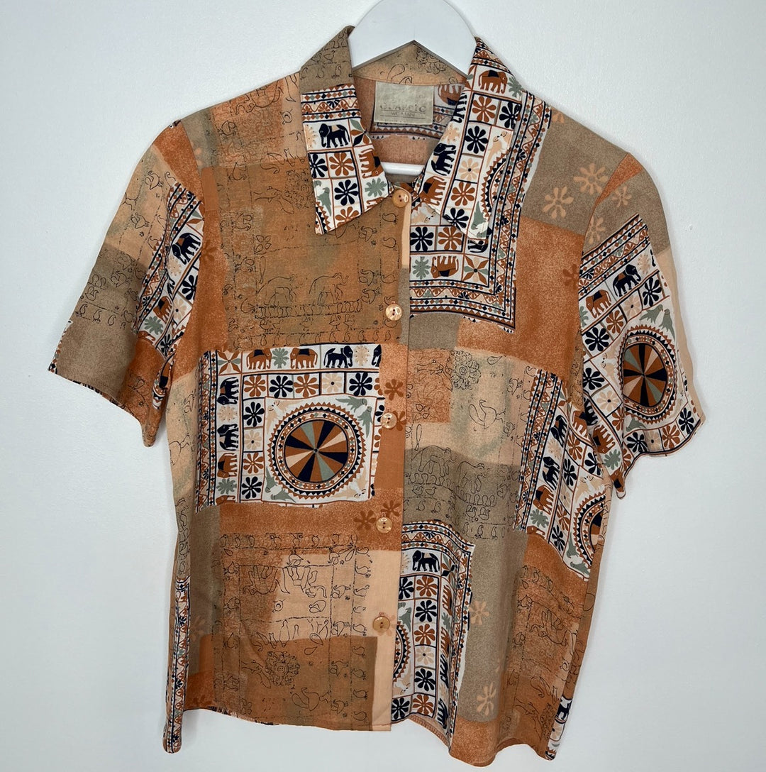 Cute Orange Elephant Blouse