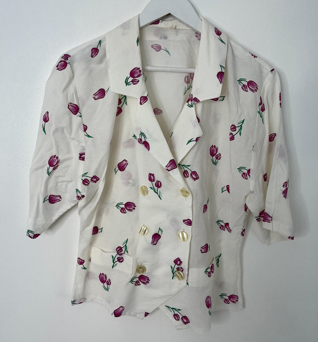 Double Breasted Tulip Blouse