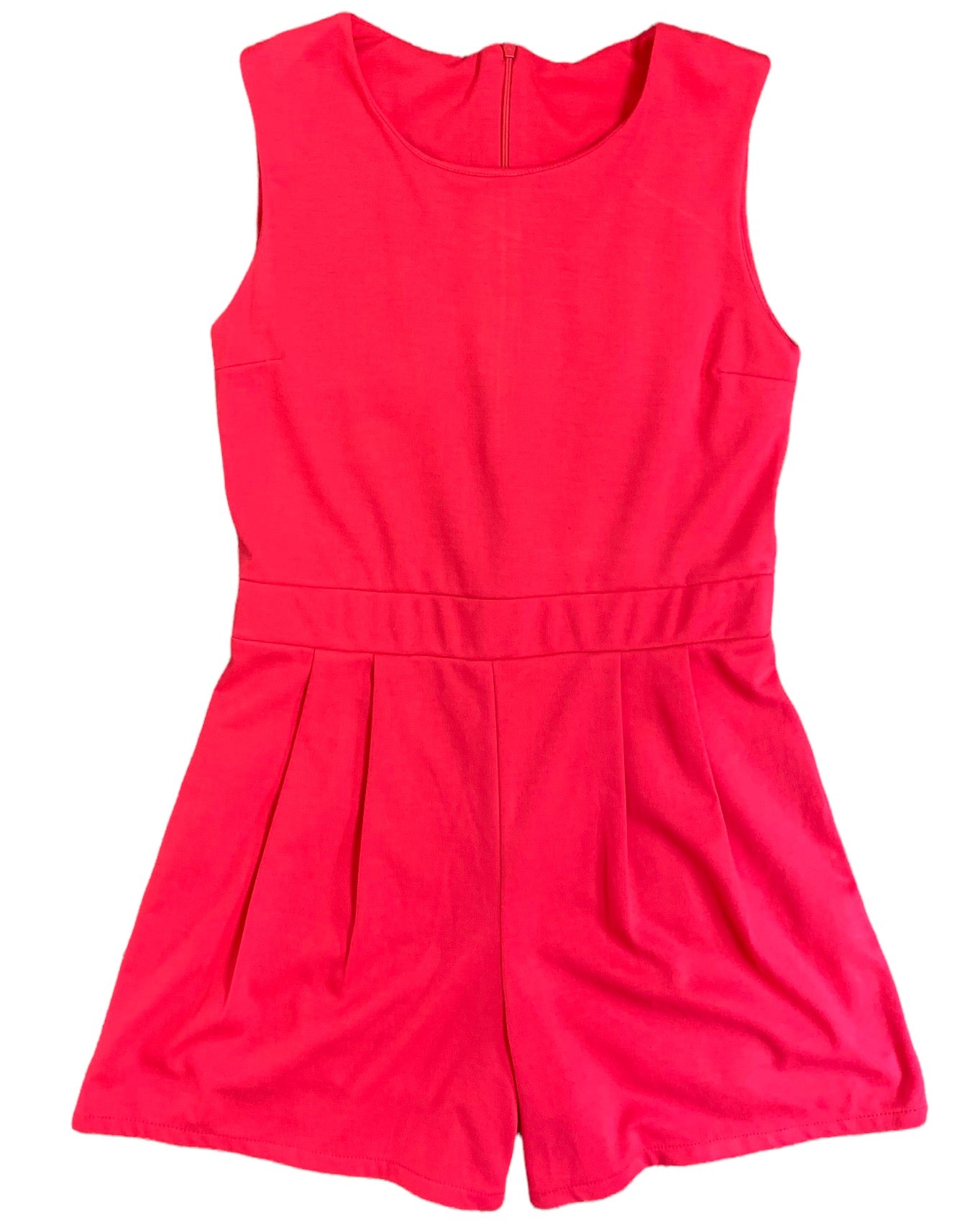 Casual Coral Sleeveless Playsuit