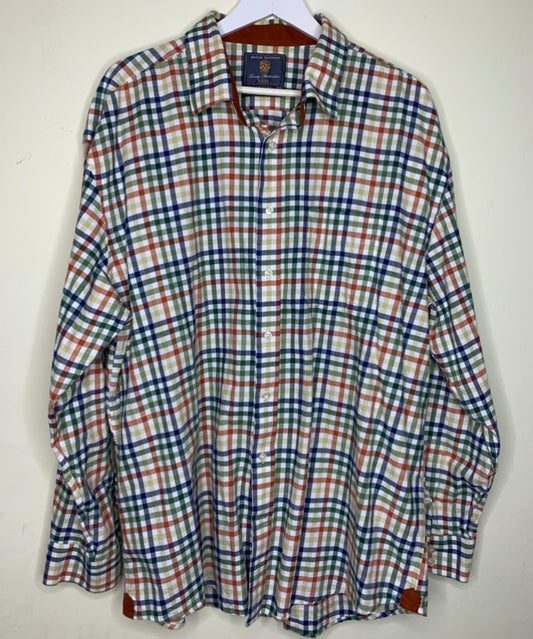 Warm Colour Oversized Checked Shirt