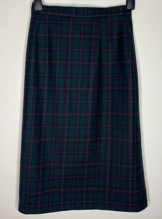 Highwaisted Tartan Midi Skirt