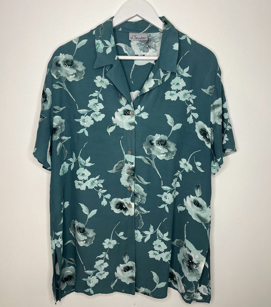 Teal Floral Shirt
