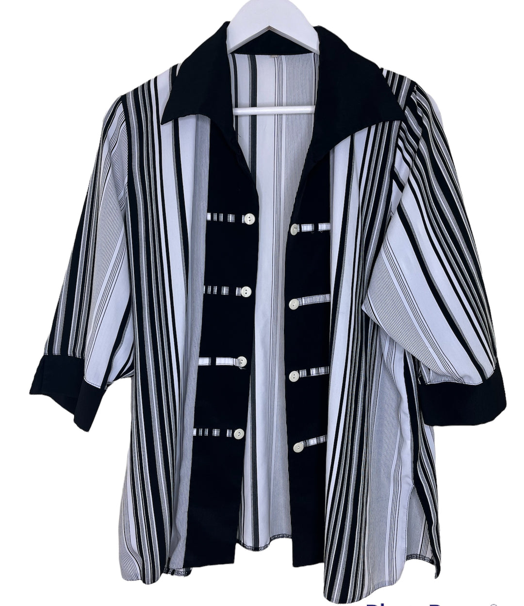Monochrome Non Button Shirt