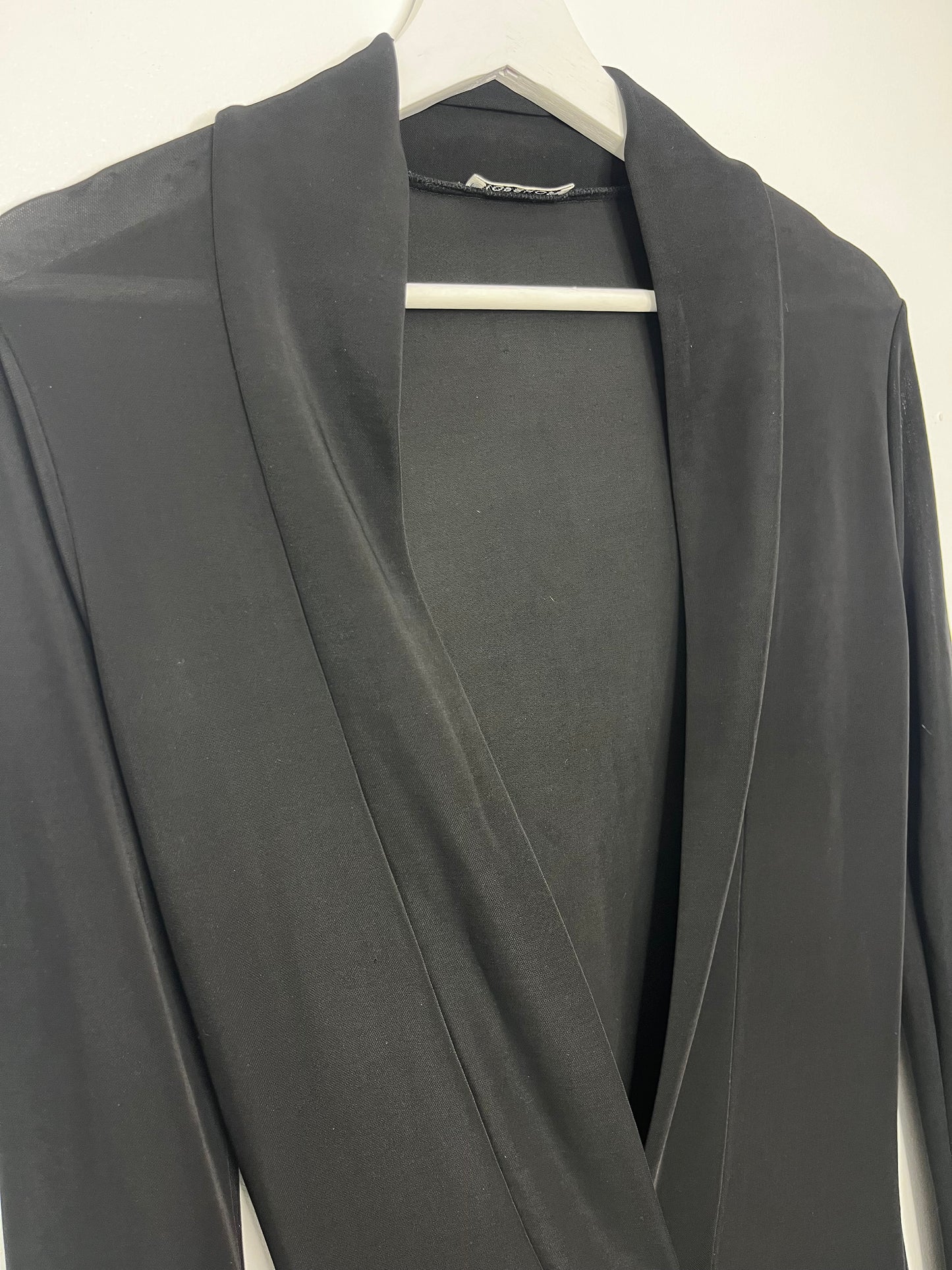 Low V Plunge Vintage Black Long Topshop Dress
