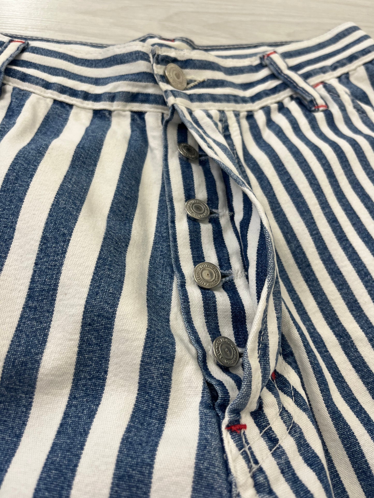 1990s Navy Stripe Highwaisted Vintage Shorts
